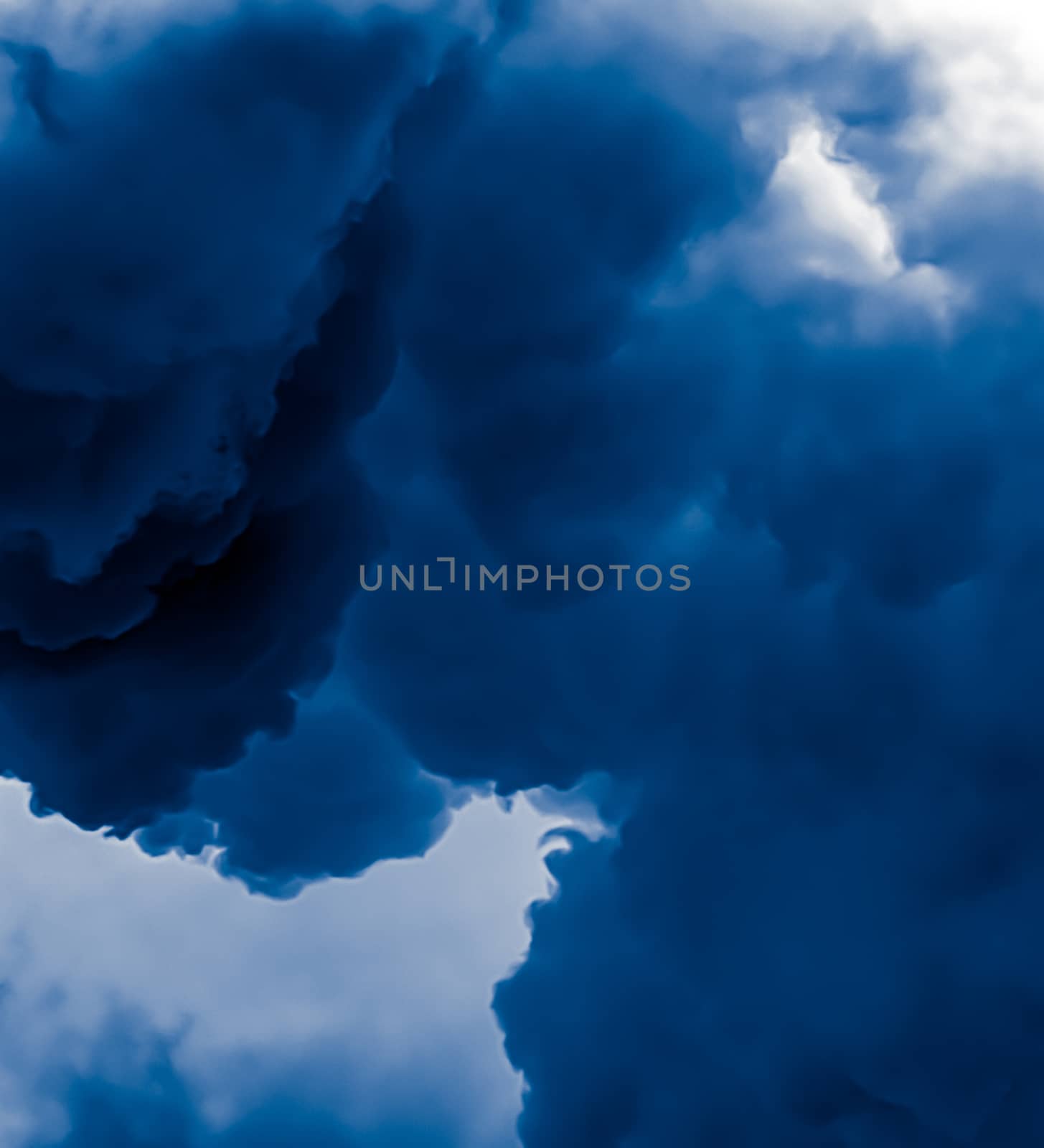 Minimalistic blue cloudy background as abstract backdrop, minimal design and artistic splashes