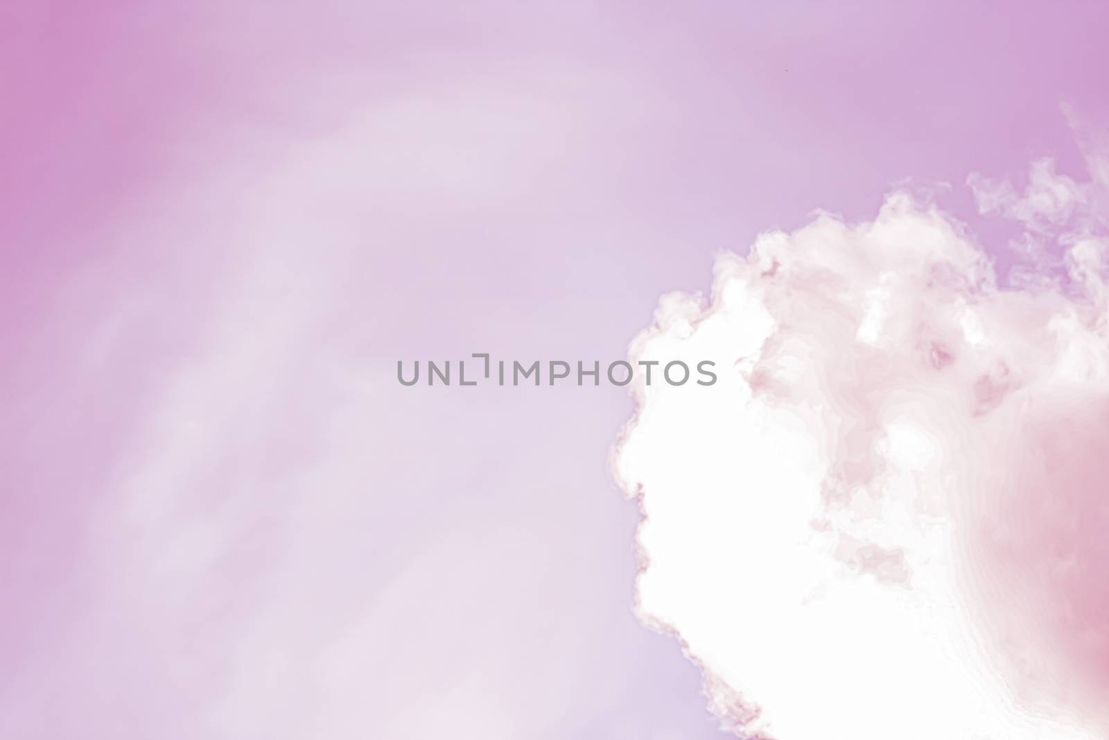 Fantasy and dreamy pink sky, spiritual and nature background by Anneleven