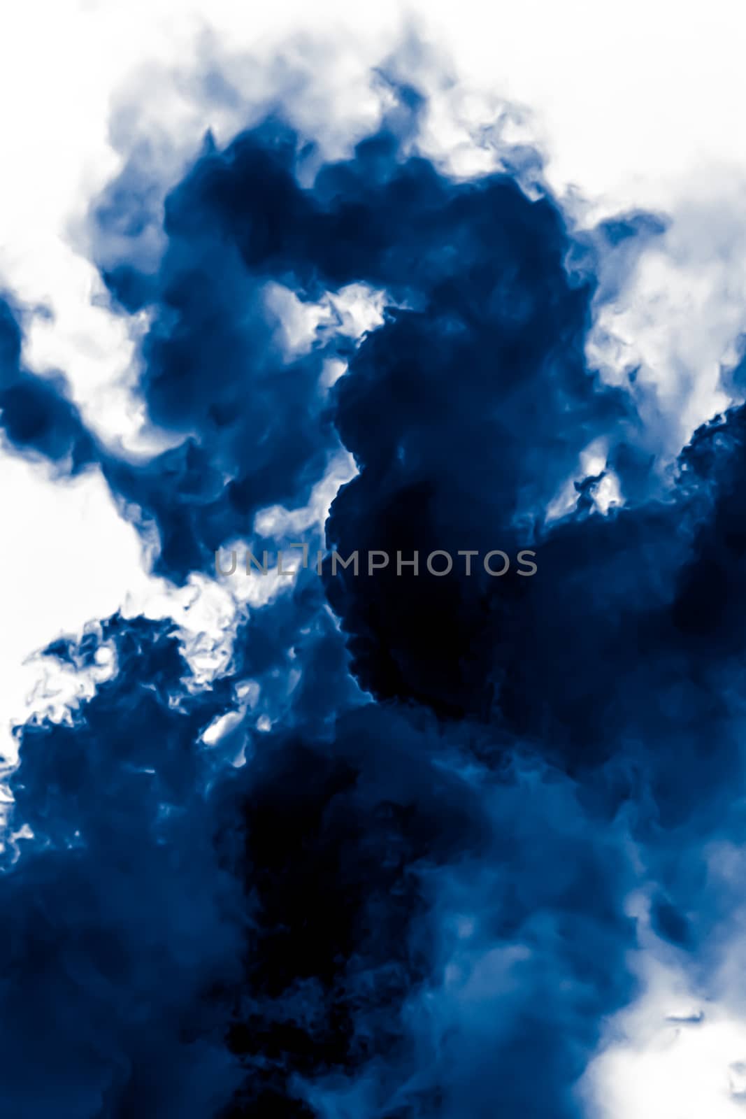 Minimalistic blue cloudy background as abstract backdrop, minimal design and artistic splashes