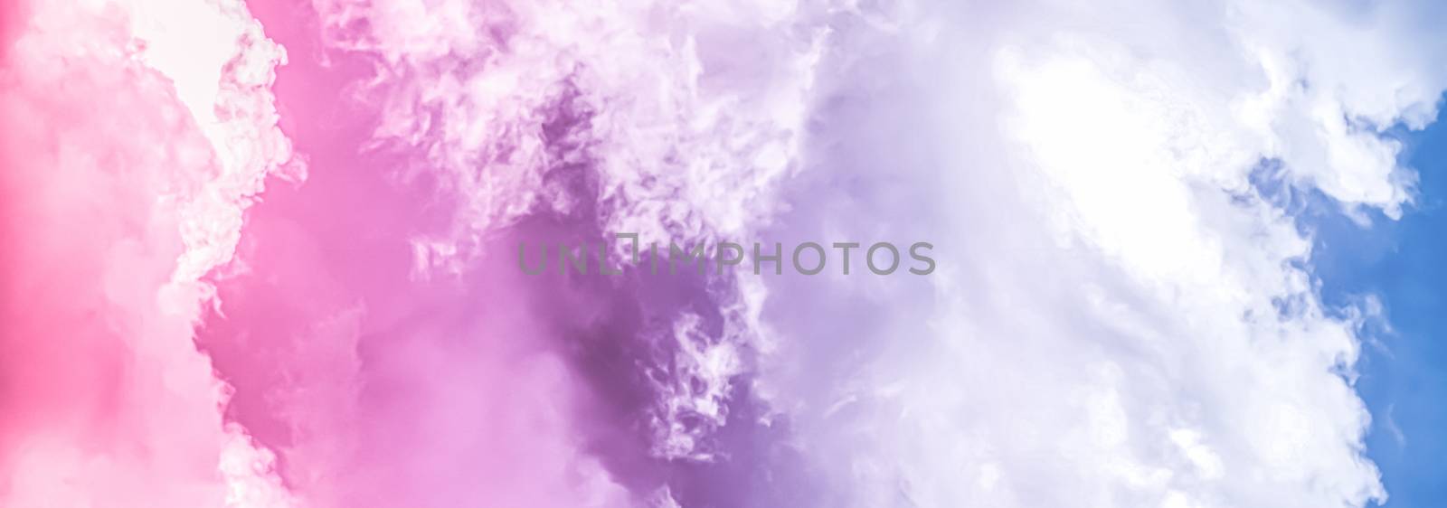 Fantasy pink and blue sky, spiritual and nature background by Anneleven