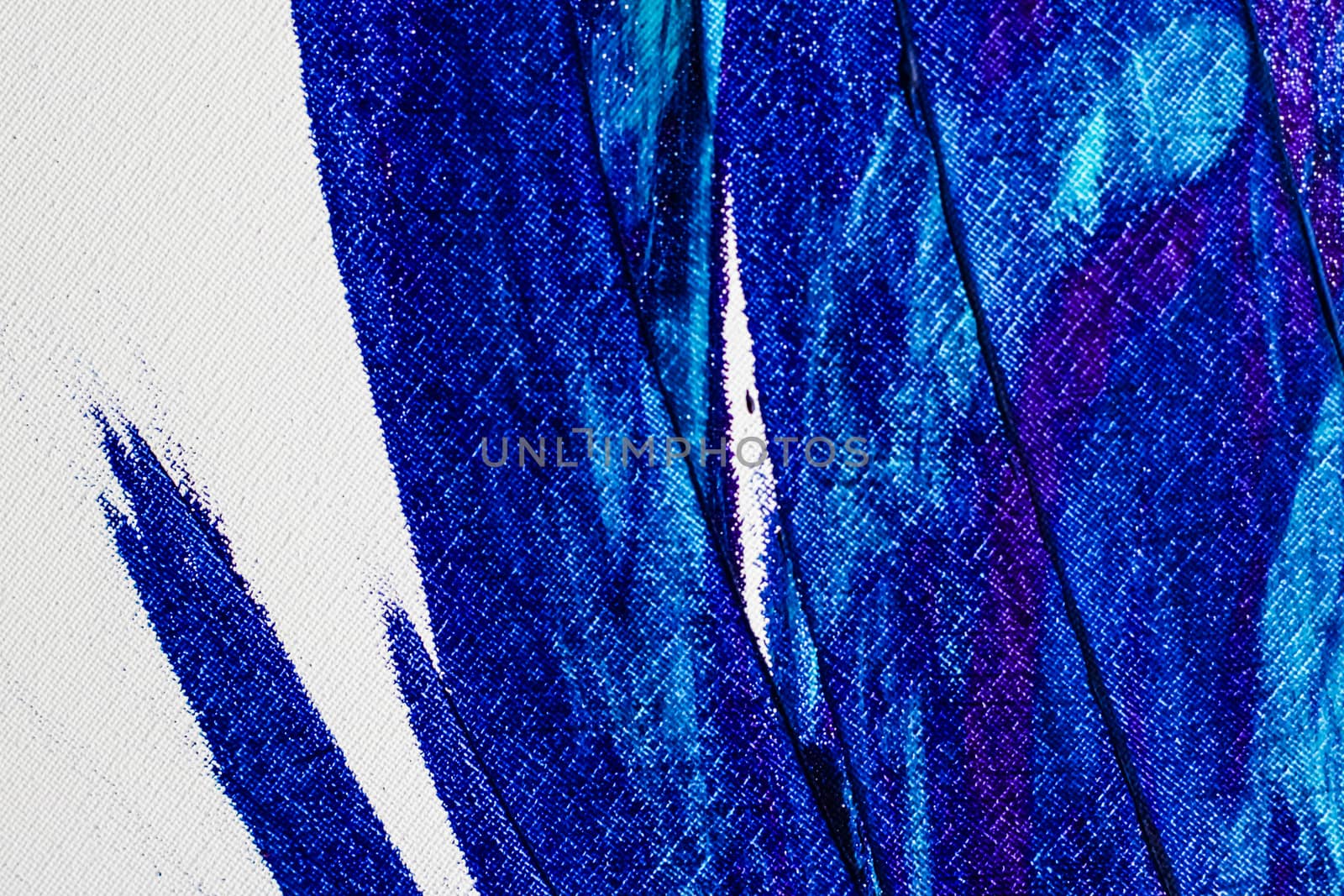 Mix of blue, turquoise and purple abstract background, painting  by Anneleven