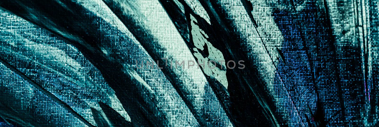 Turquoise abstract background, painting and arts