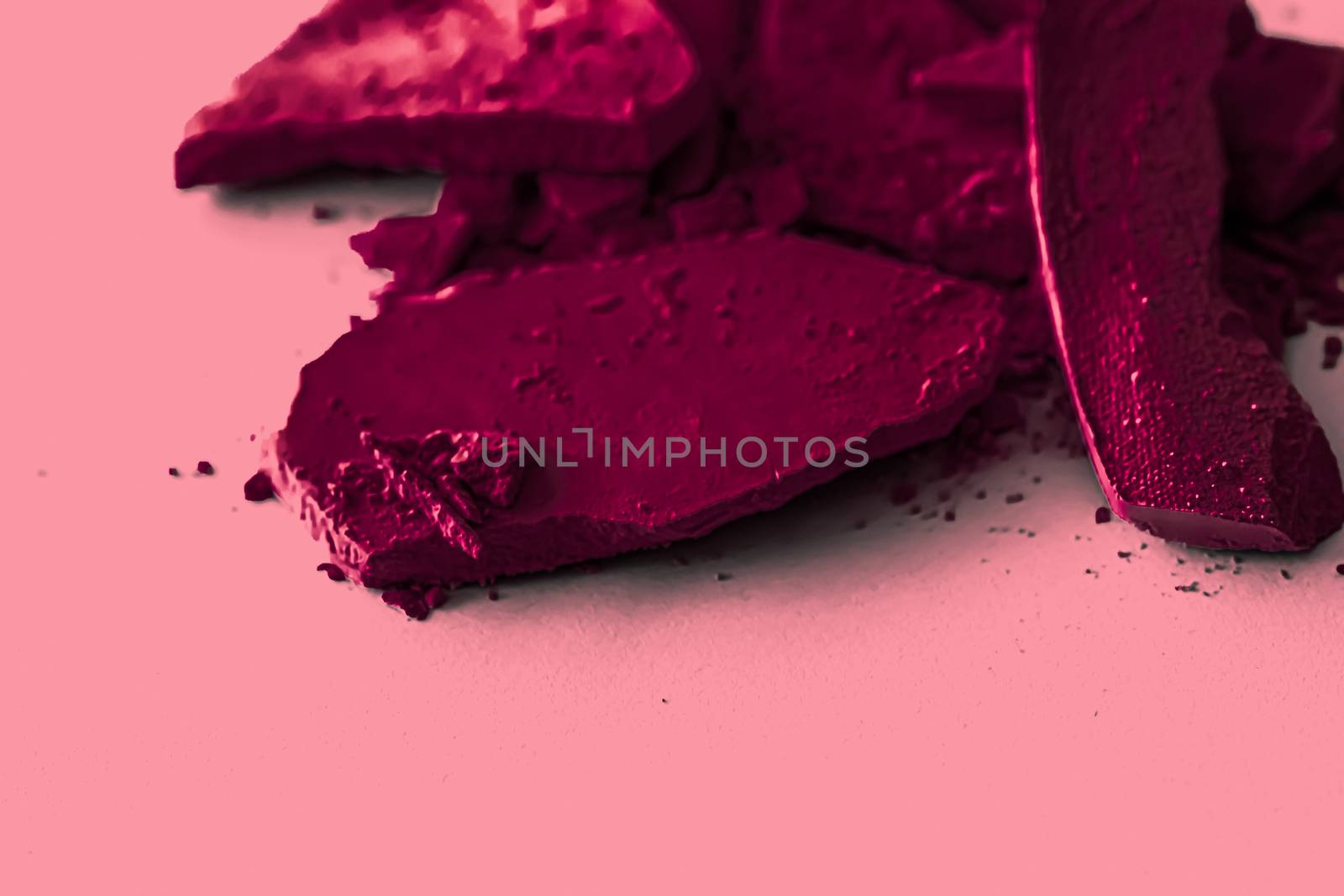 Burgundy eye shadow powder as makeup palette closeup, crushed co by Anneleven