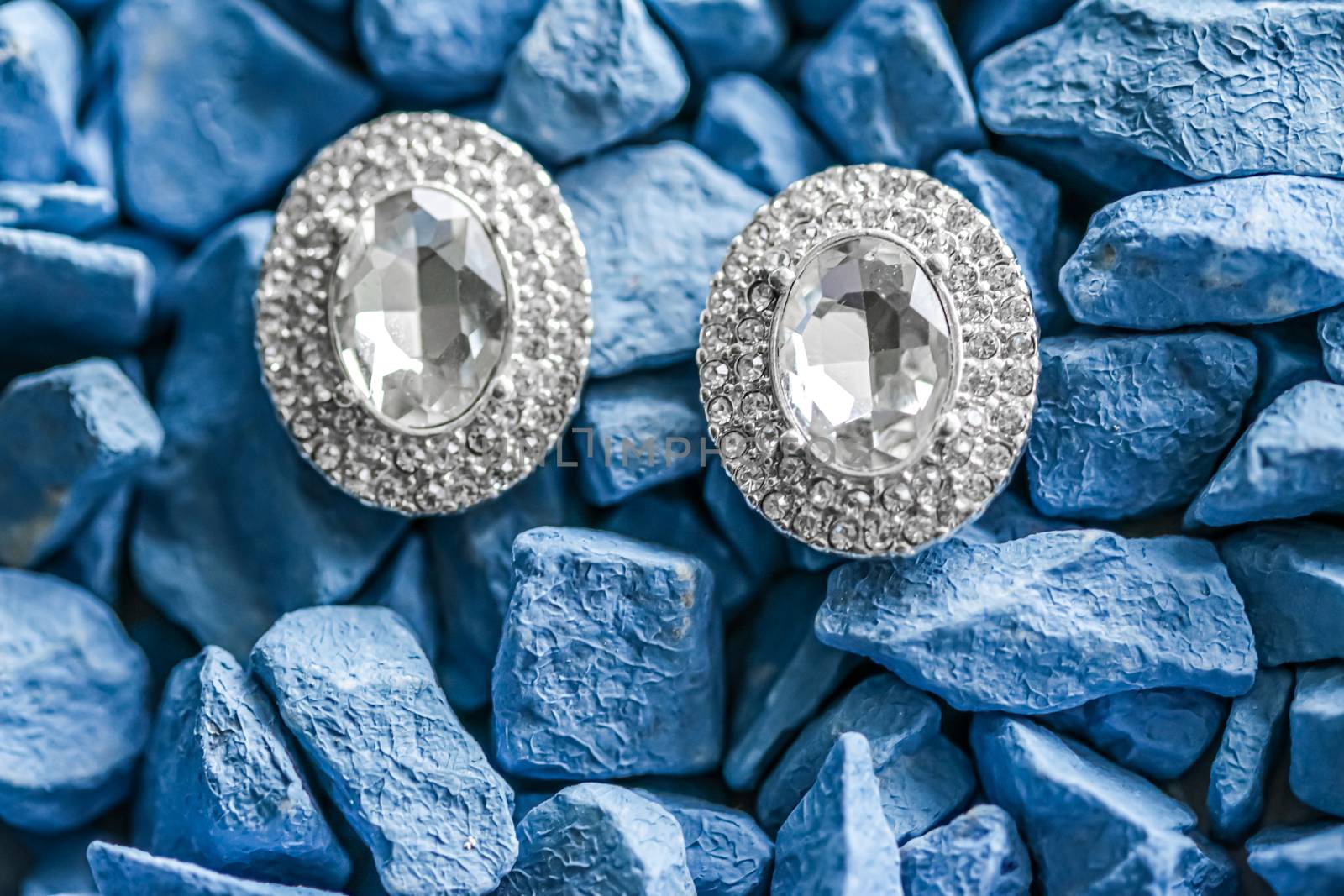 Luxury diamond earrings closeup, jewelry and fashion brands