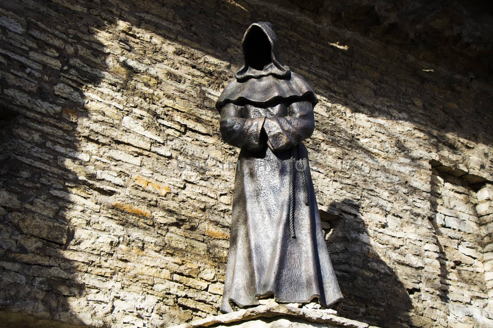 Sculpture and statue in Tallinn. The 3 monks of the Danish Garden. Estonia. by Taidundua