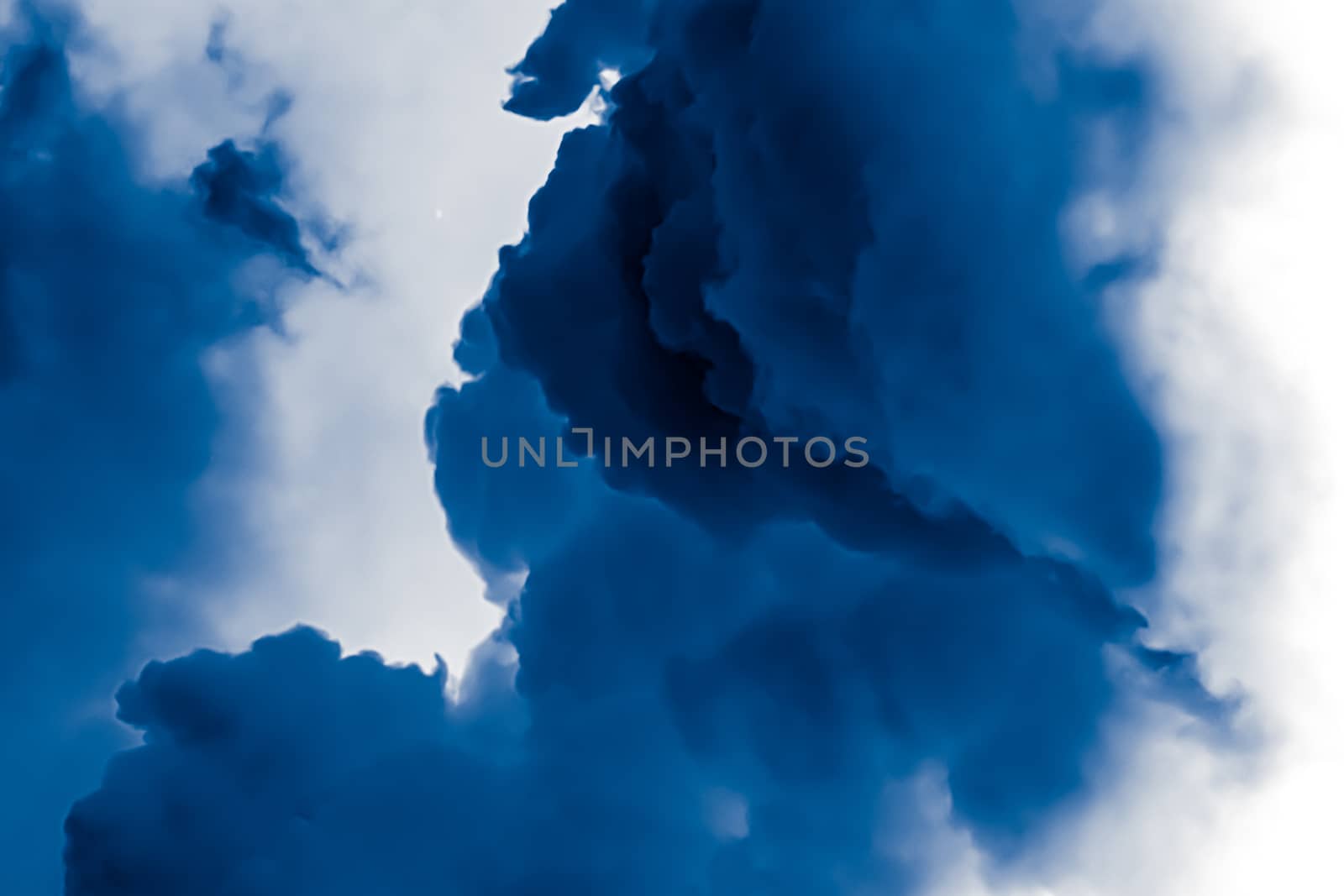 Minimalistic blue cloudy background as abstract backdrop, minimal design and artistic splashes