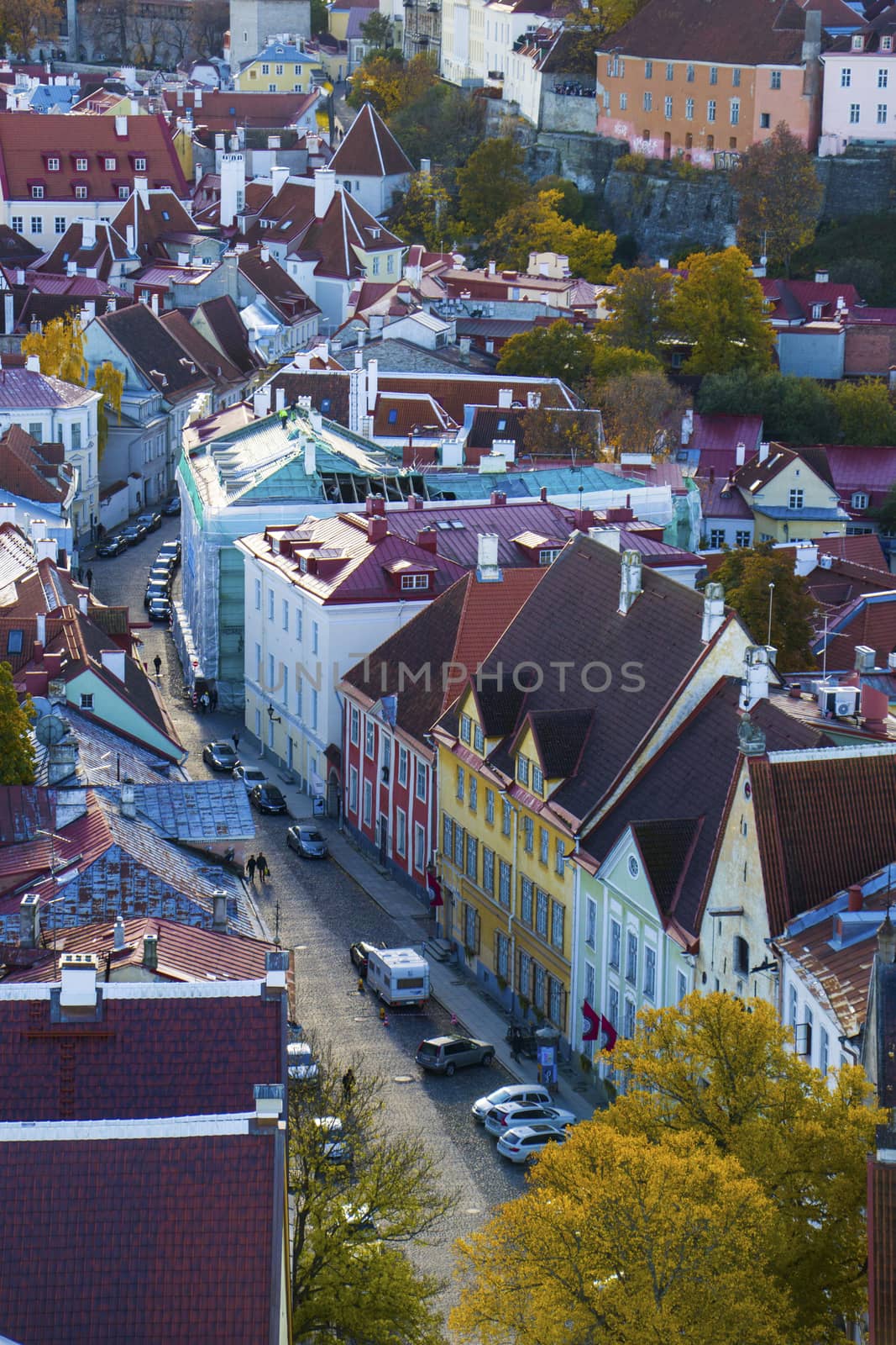 City view of Tallinn. Buildings and architecture exterior view in old town of Tallinn. by Taidundua
