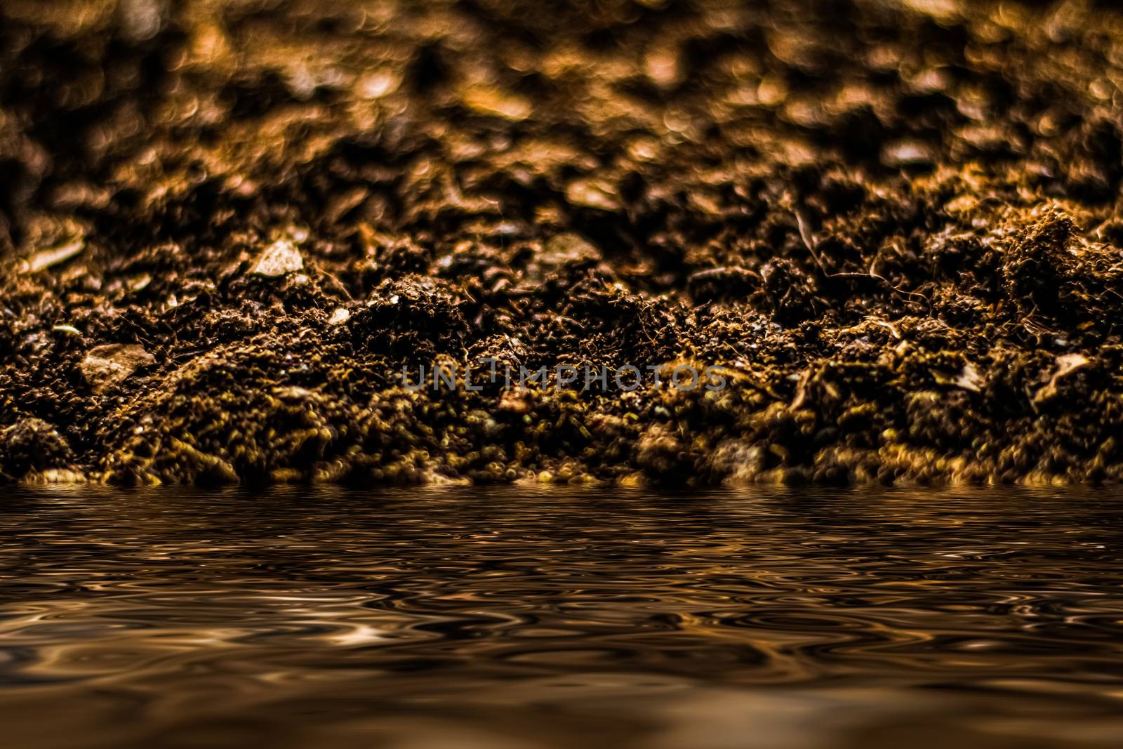 Earth ground and water texture as background, nature and environmental backdrop