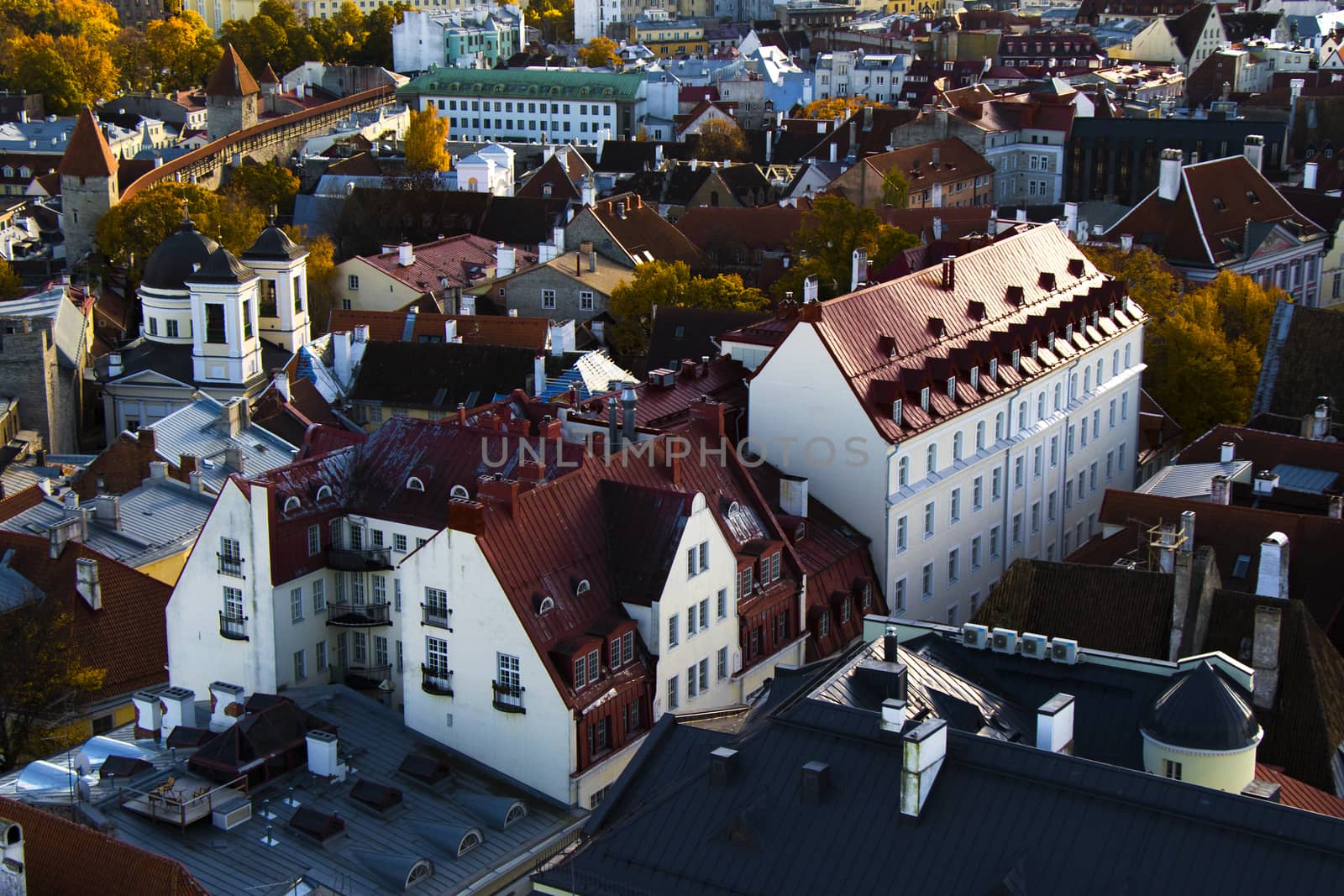 City view and city scape of Building roofs, architecture and history landmarks, must visit place.