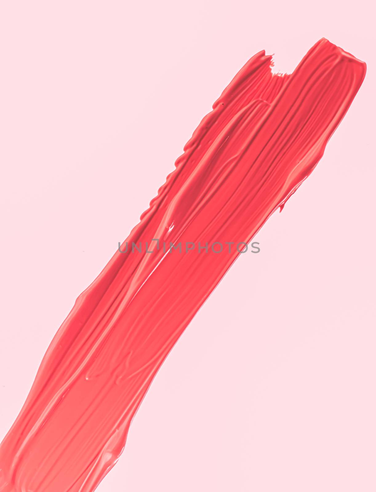 Red brush stroke or makeup smudge closeup, beauty cosmetics and  by Anneleven