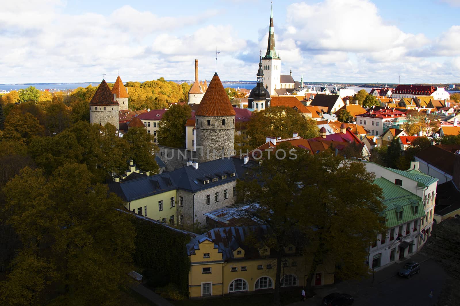 City view and city scape of Building roofs, architecture and history landmarks, must visit place.