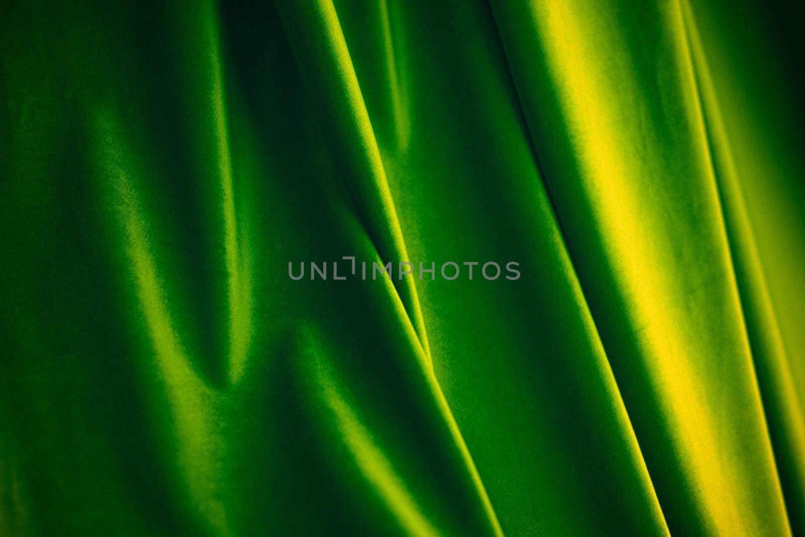 Abstract green fabric background, velvet textile material for bl by Anneleven