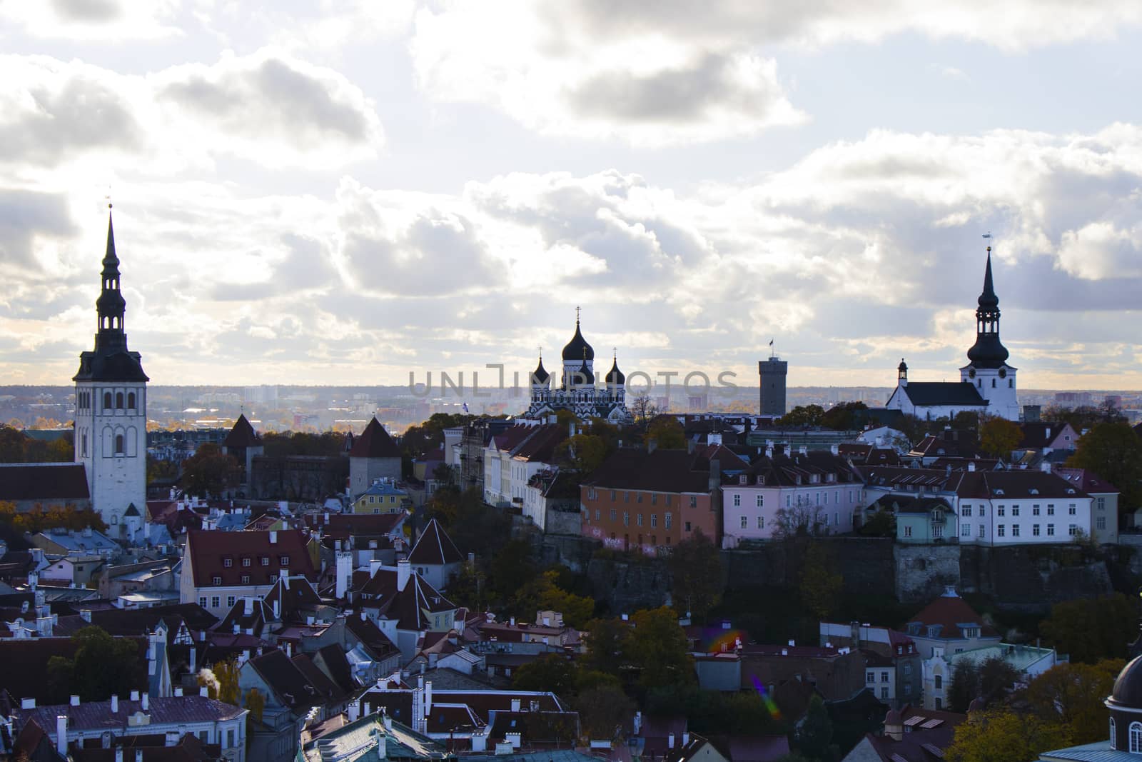 City view and city scape of Building roofs, architecture and history landmarks, must visit place.