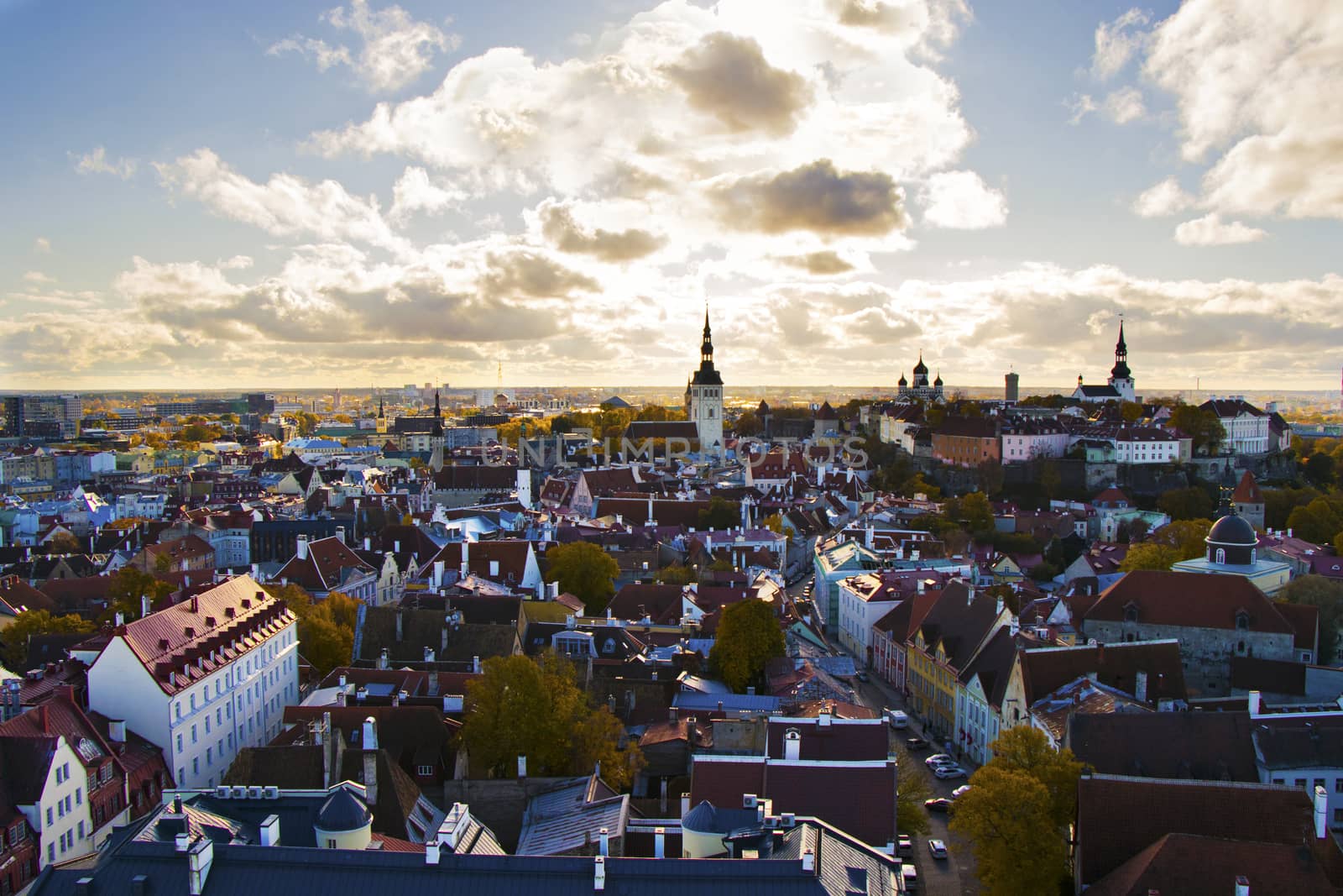 City view and city scape of Building roofs, architecture and history landmarks, must visit place. by Taidundua