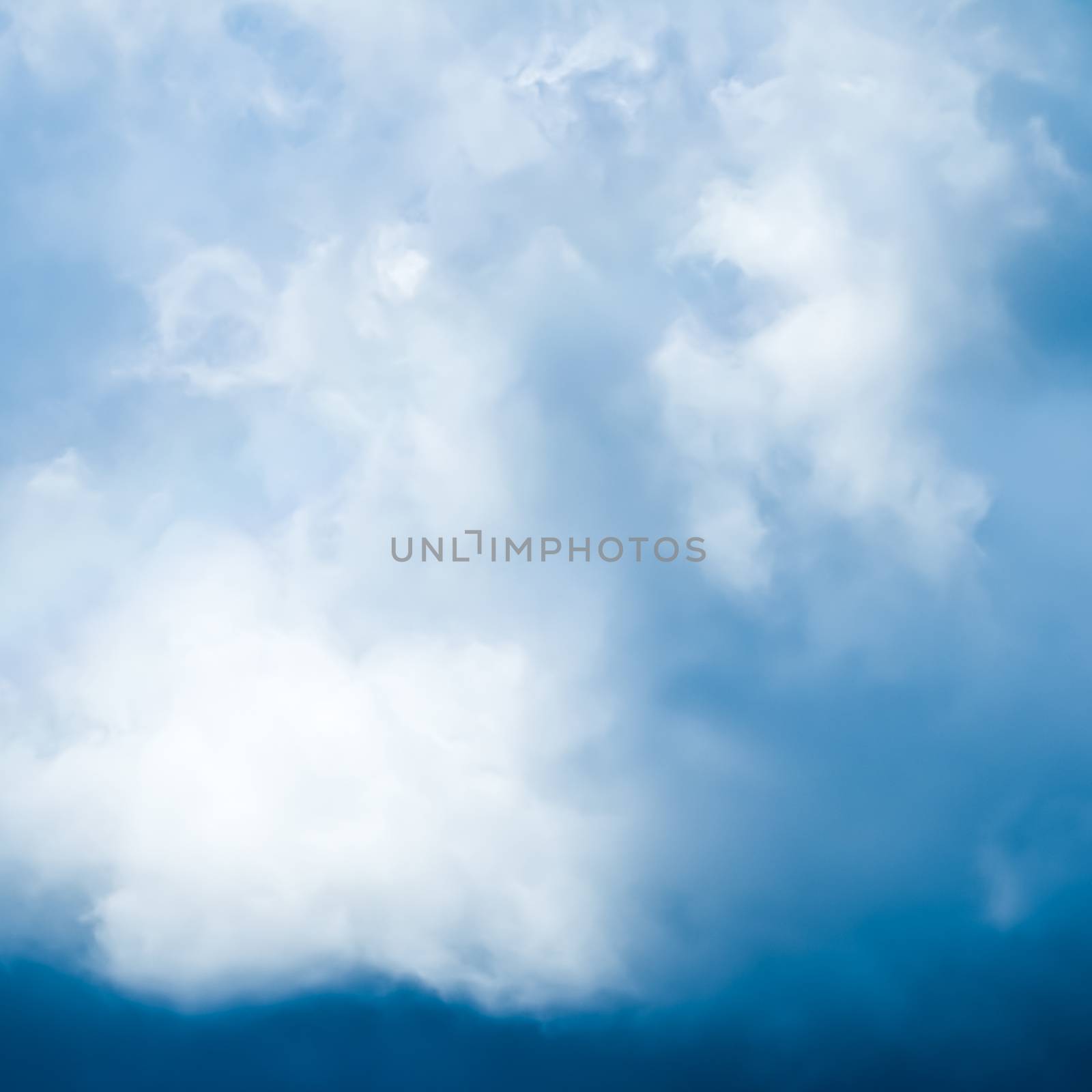 Dreamy blue sky and clouds, spiritual and nature background by Anneleven