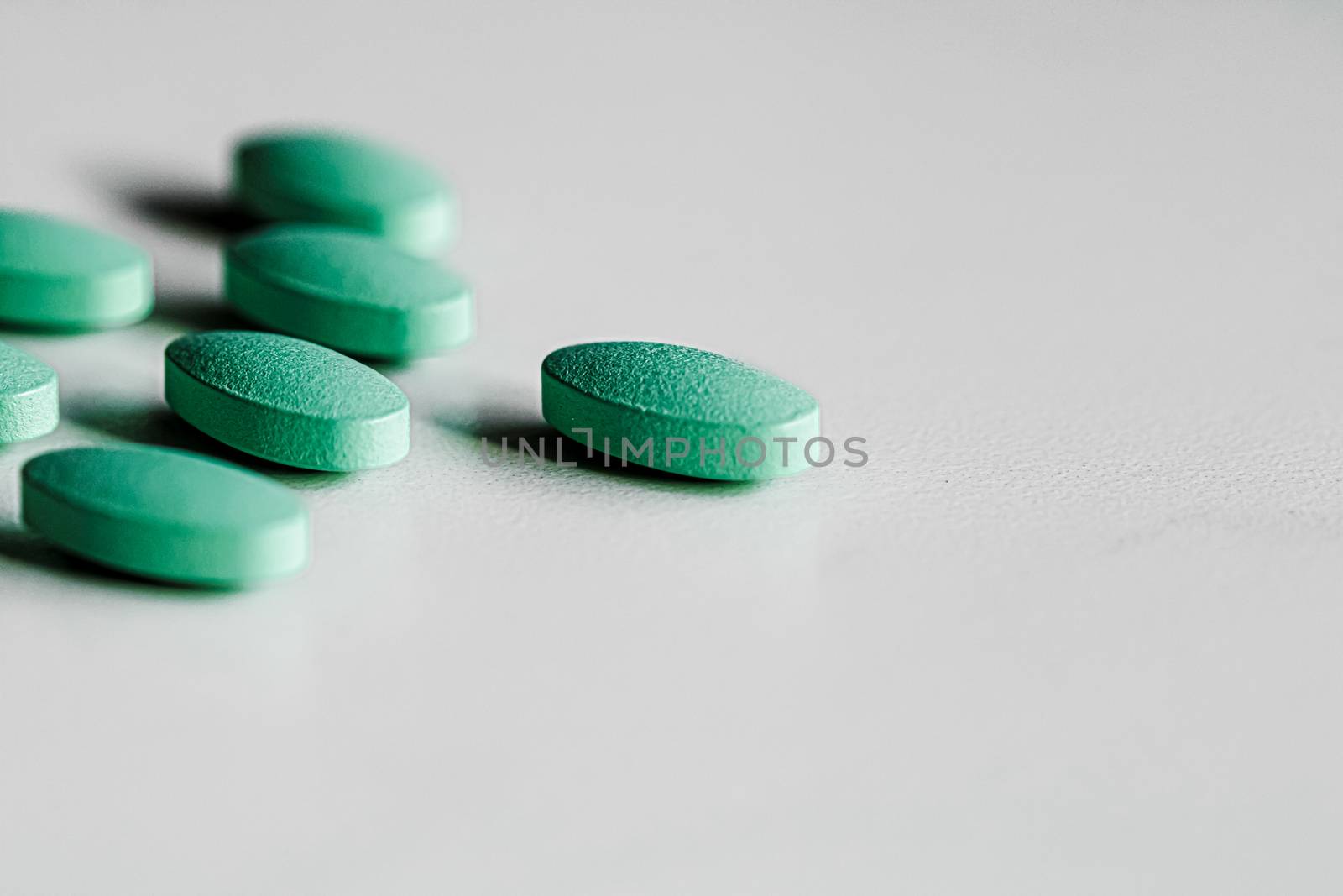 Mint pills as herbal medication, pharma brand store, probiotic drugs as nutrition healthcare or diet supplement products for pharmaceutical industry ads