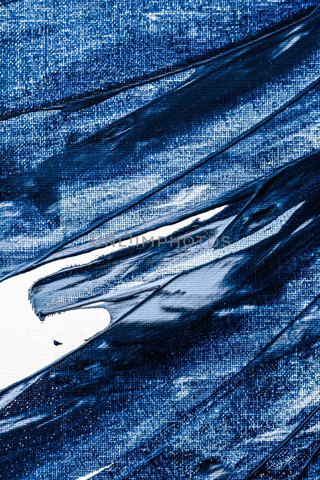 Blue abstract background, painting and arts