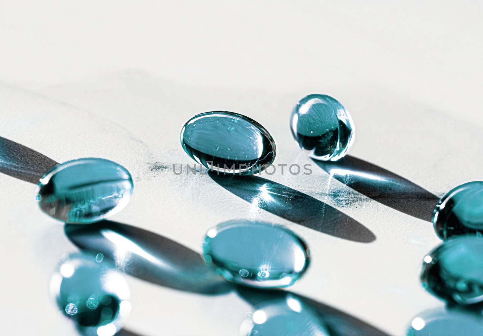 Blue capsules for healthy diet nutrition, pharma brand store, pr by Anneleven