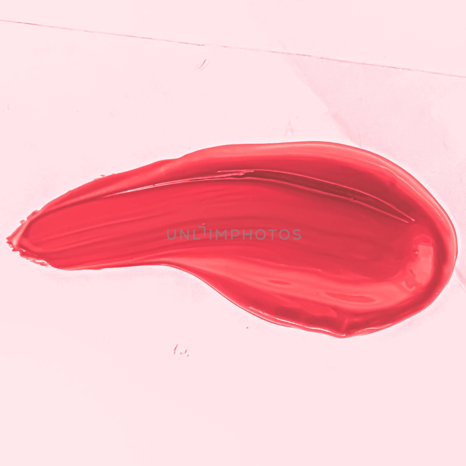 Red brush stroke or makeup smudge closeup, beauty cosmetics and by Anneleven