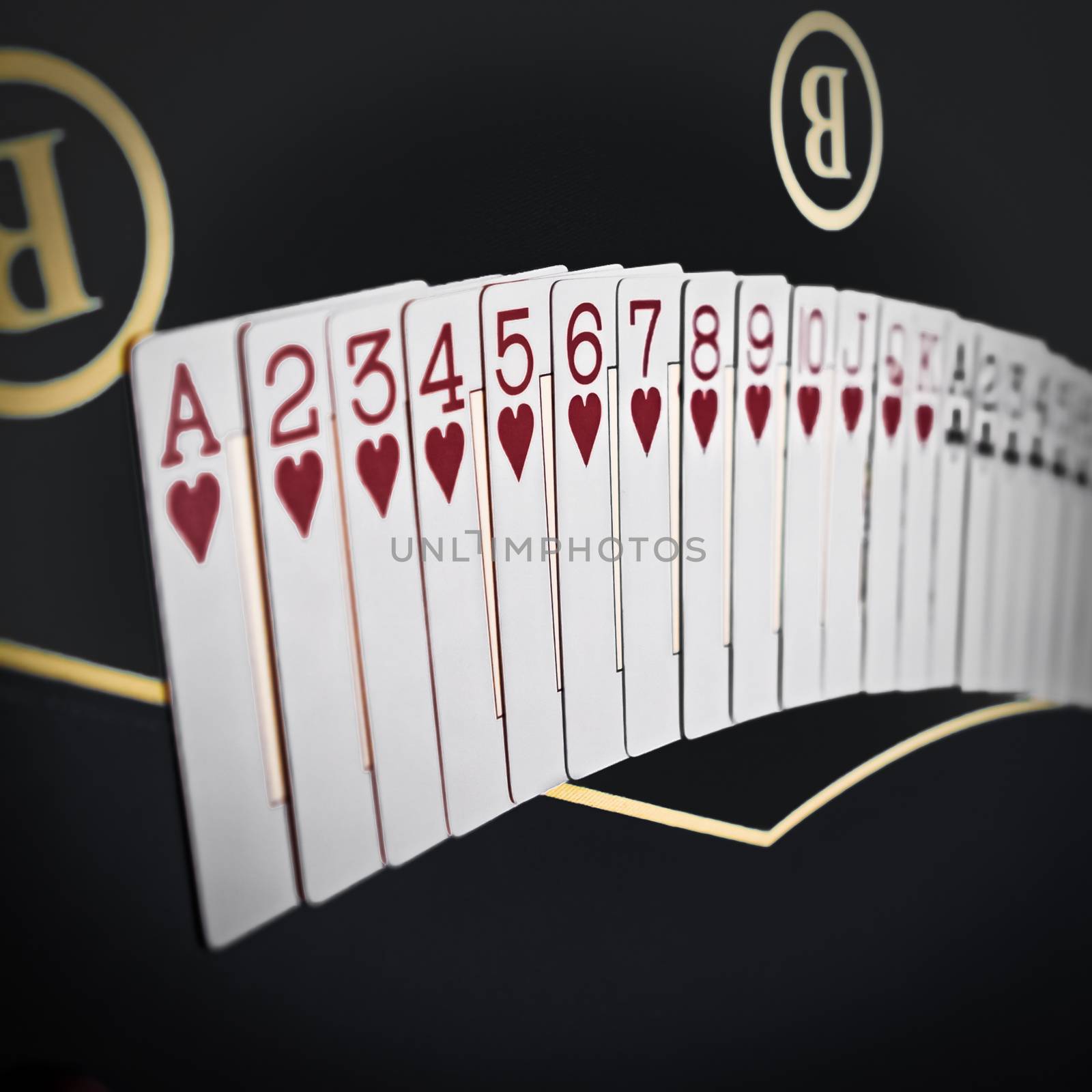 Playing cards game in casino, gambling ad by Anneleven