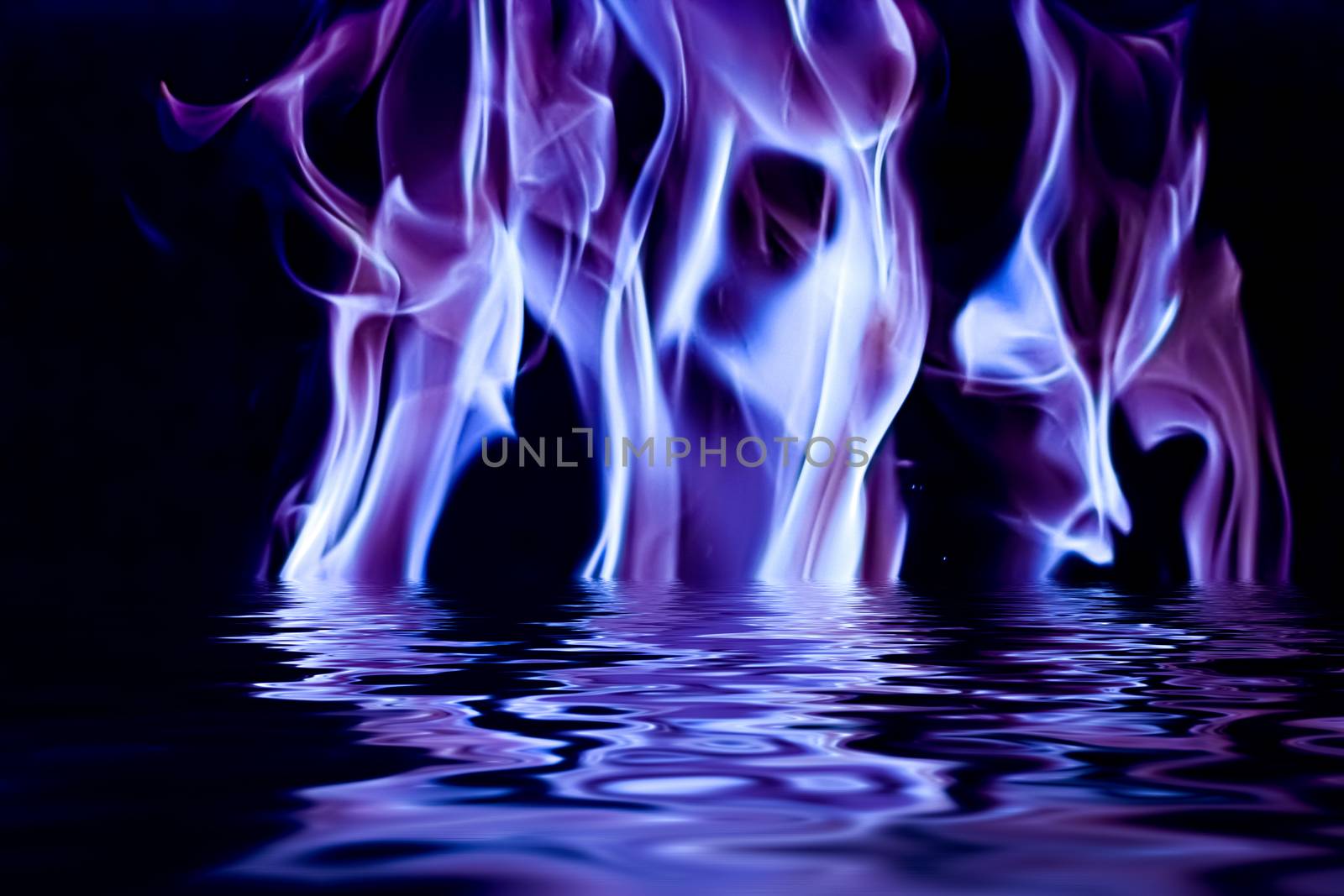 Abstract purple smoke in water as minimal background, magical backdrop and flow design