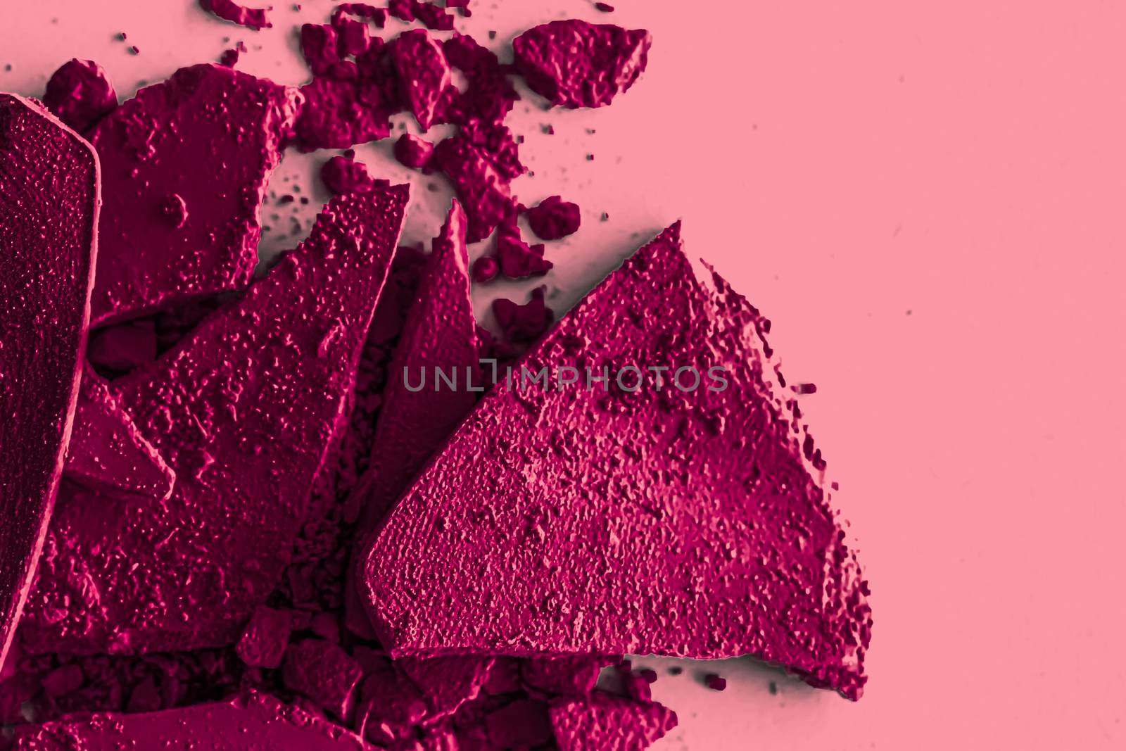 Burgundy eye shadow powder as makeup palette closeup, crushed co by Anneleven