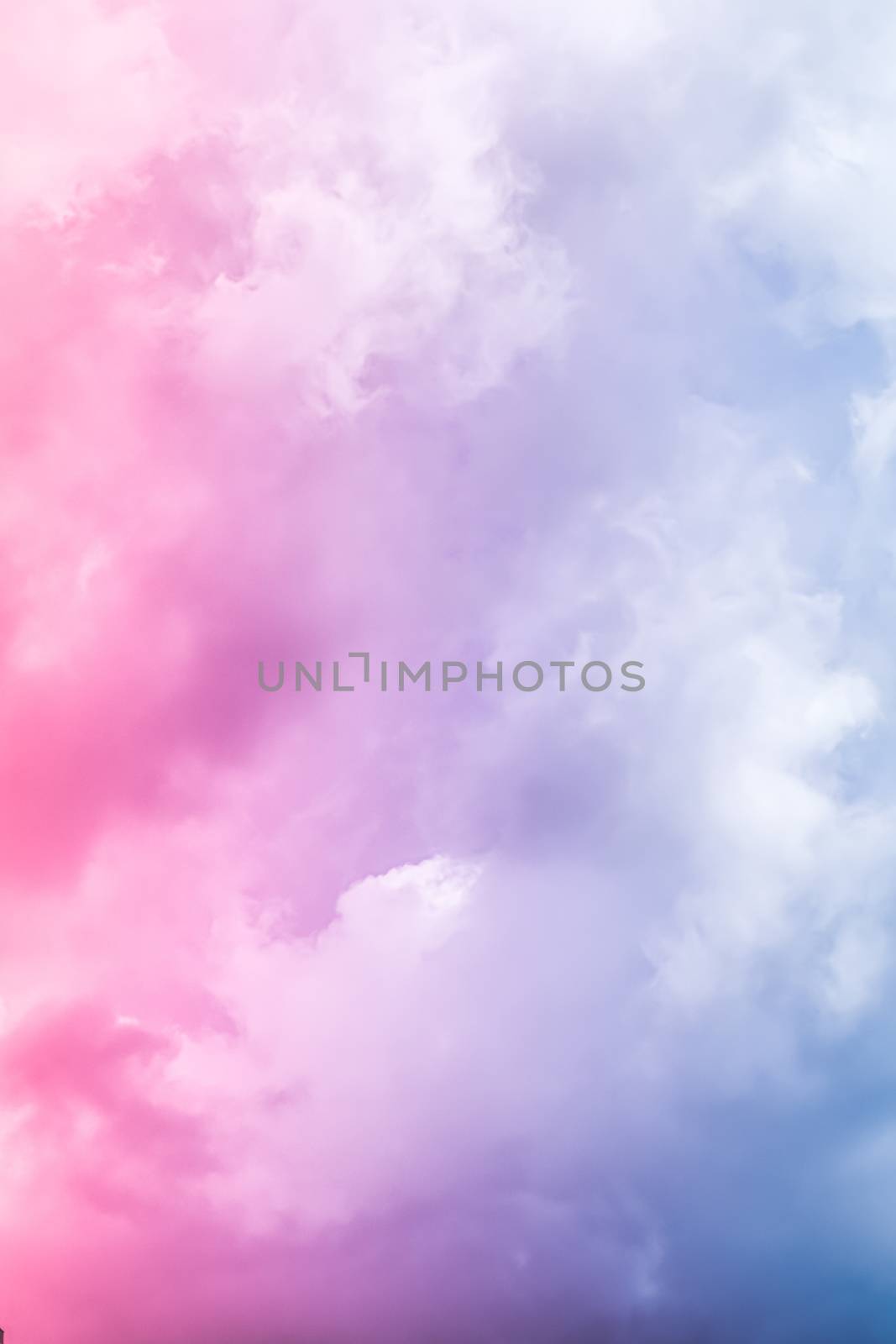 Fantasy blue sky and clouds, spiritual and nature backgrounds