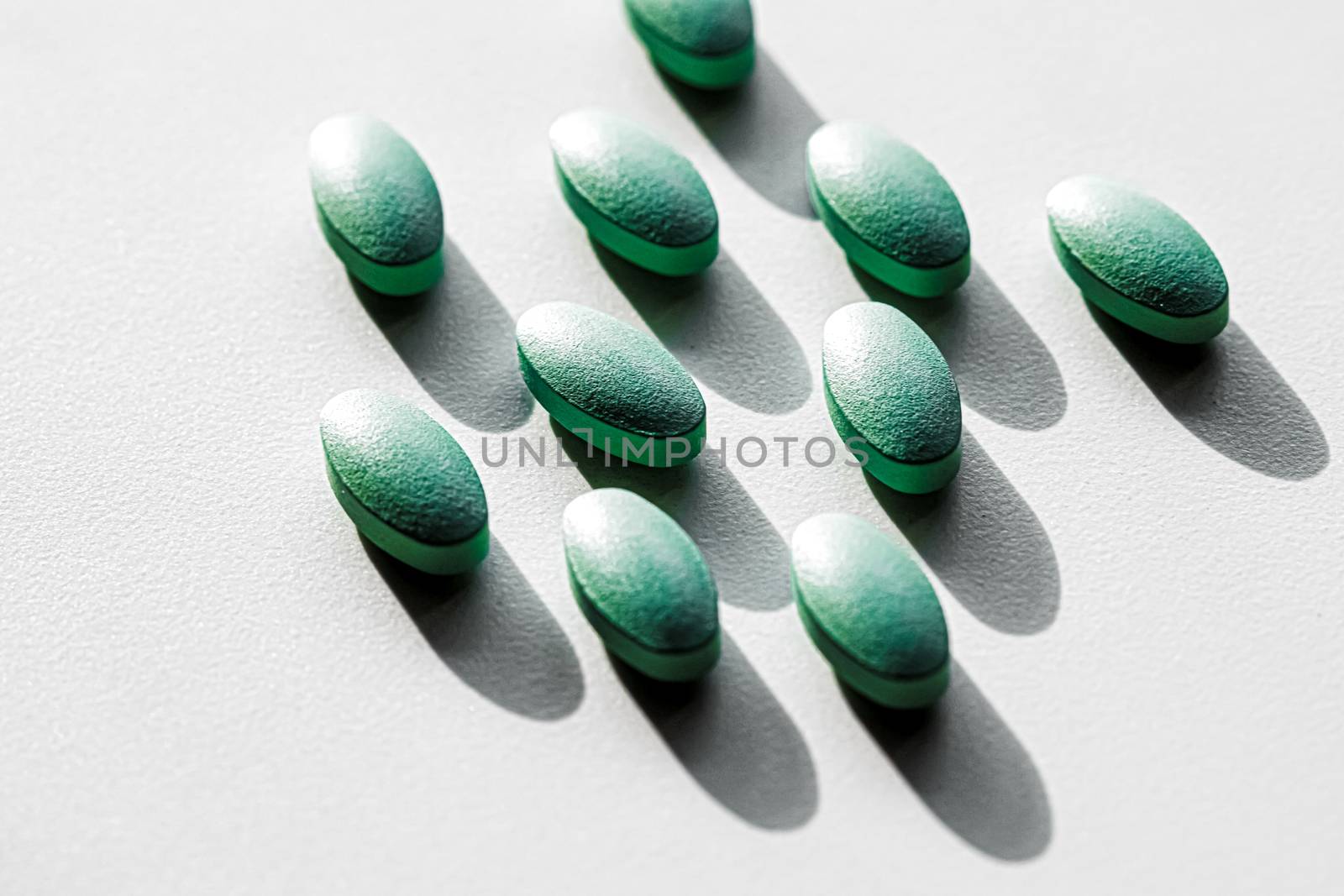 Mint pills as herbal medication, pharma brand store, probiotic drugs as nutrition healthcare or diet supplement products for pharmaceutical industry ads