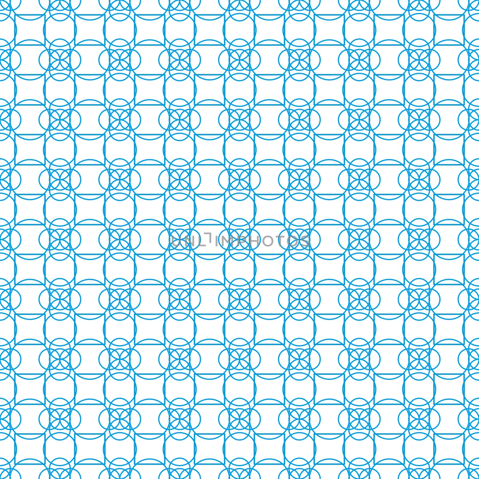 Arbitrary geometric shapes on seamless pattern on white background