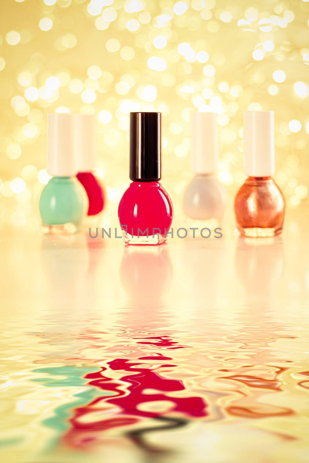 Nail polish bottles for manicure and pedicure, beauty and cosmetic products