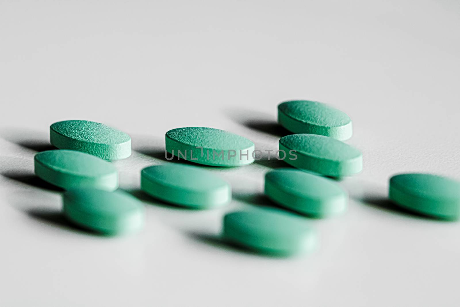 Mint pills as herbal medication, pharma brand store, probiotic drugs as nutrition healthcare or diet supplement products for pharmaceutical industry ads