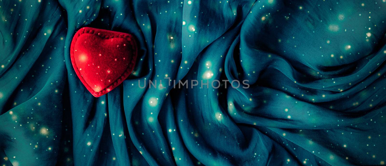 Valentines Day abstract background, heart shaped jewellery gift by Anneleven