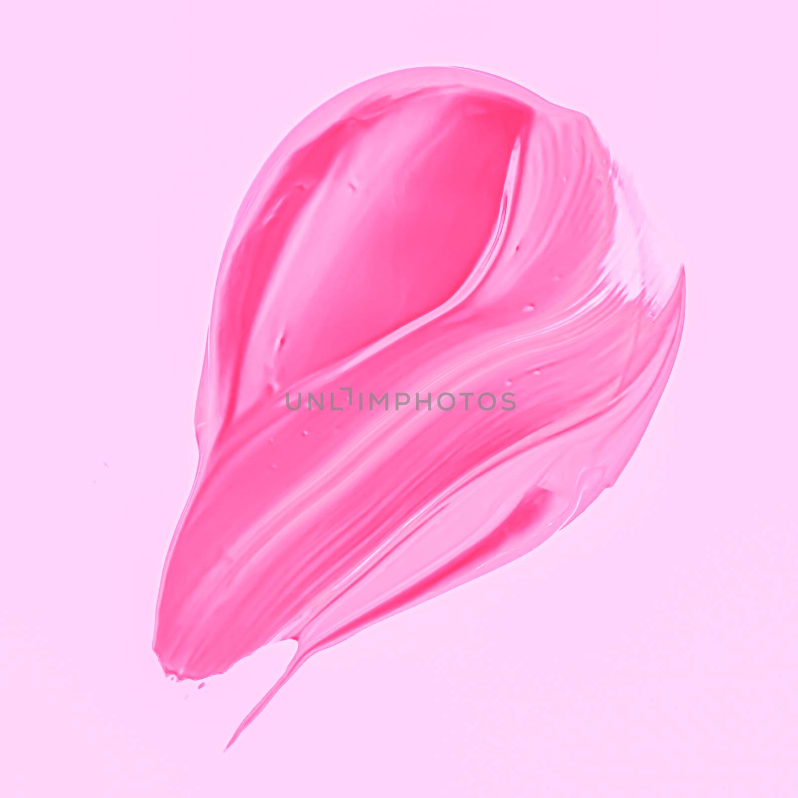 Pink brush stroke or makeup smudge closeup, beauty cosmetics and lipstick textures