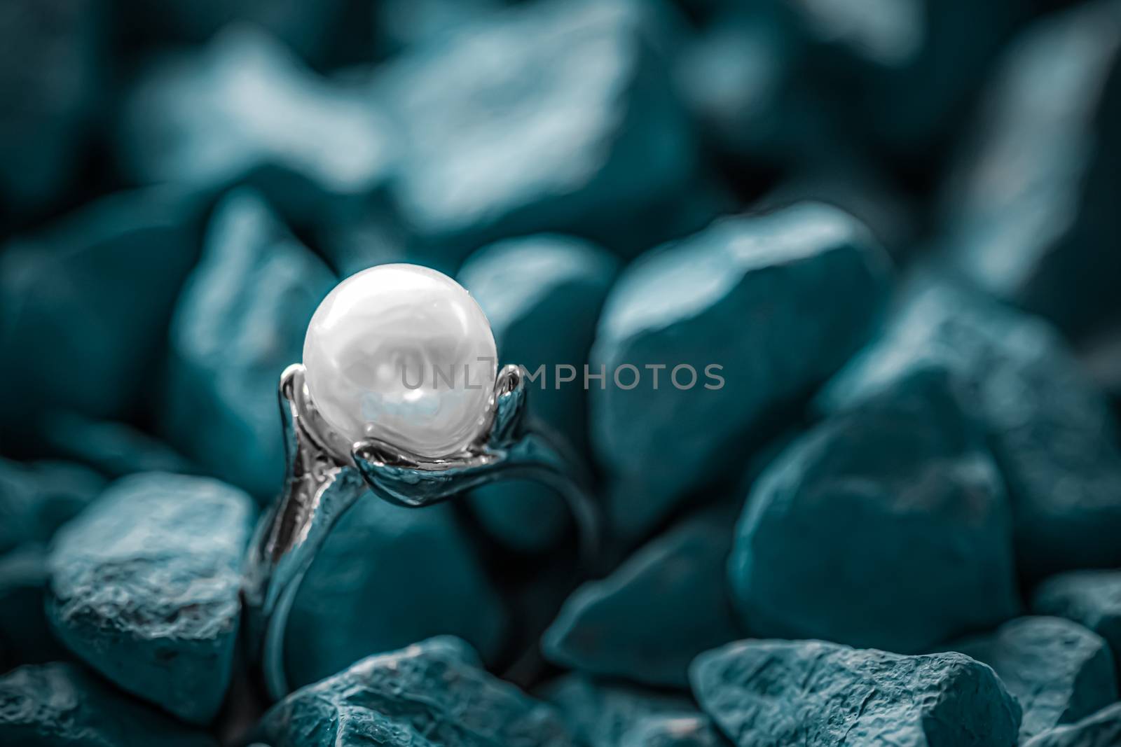 Pearl ring closeup, jewelry and accessory brand by Anneleven