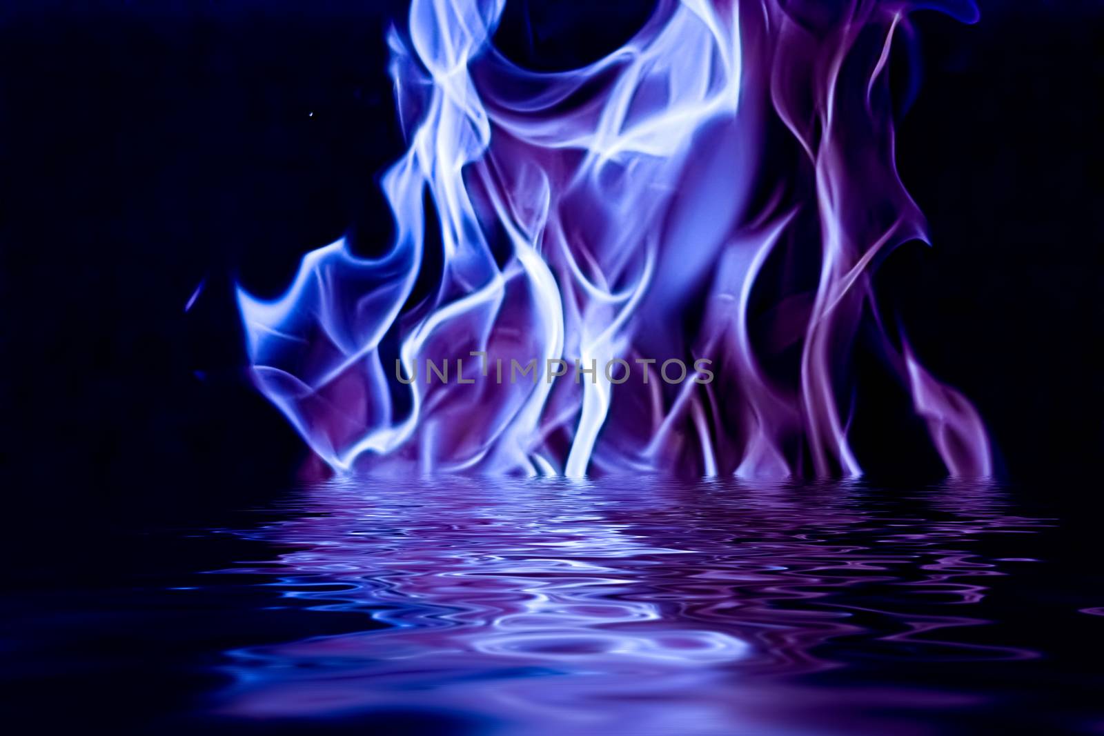 Abstract purple smoke in water as minimal background, magic back by Anneleven