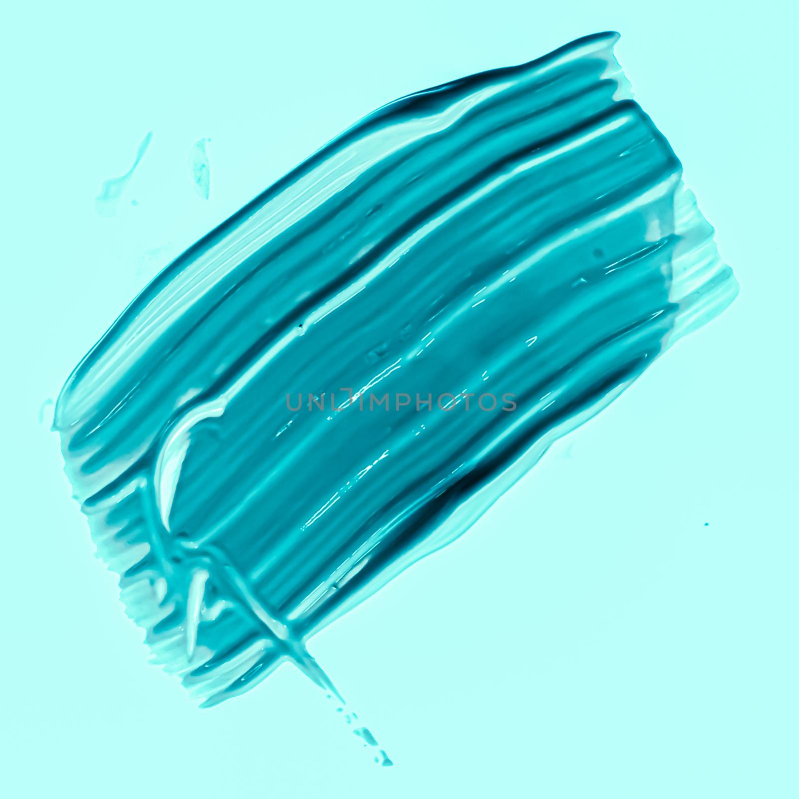 Mint brush stroke or makeup smudge closeup, beauty cosmetics and by Anneleven