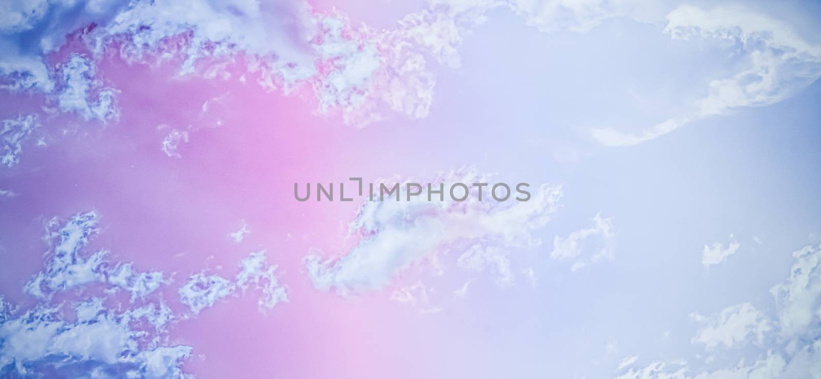 Dreamy surreal sky as abstract art, fantasy pastel colours backg by Anneleven