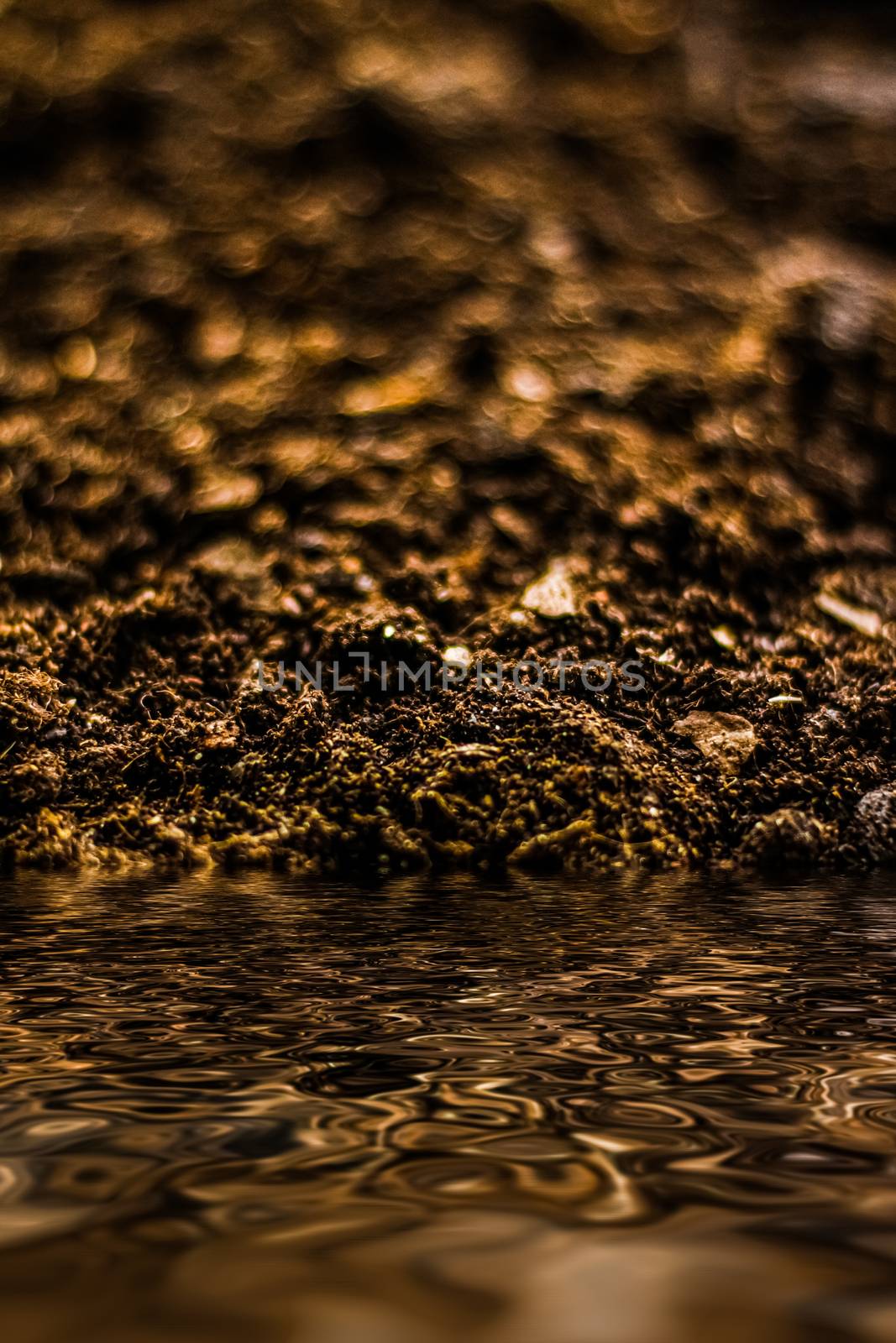 Earth ground and water texture as background, nature and environmental backdrop