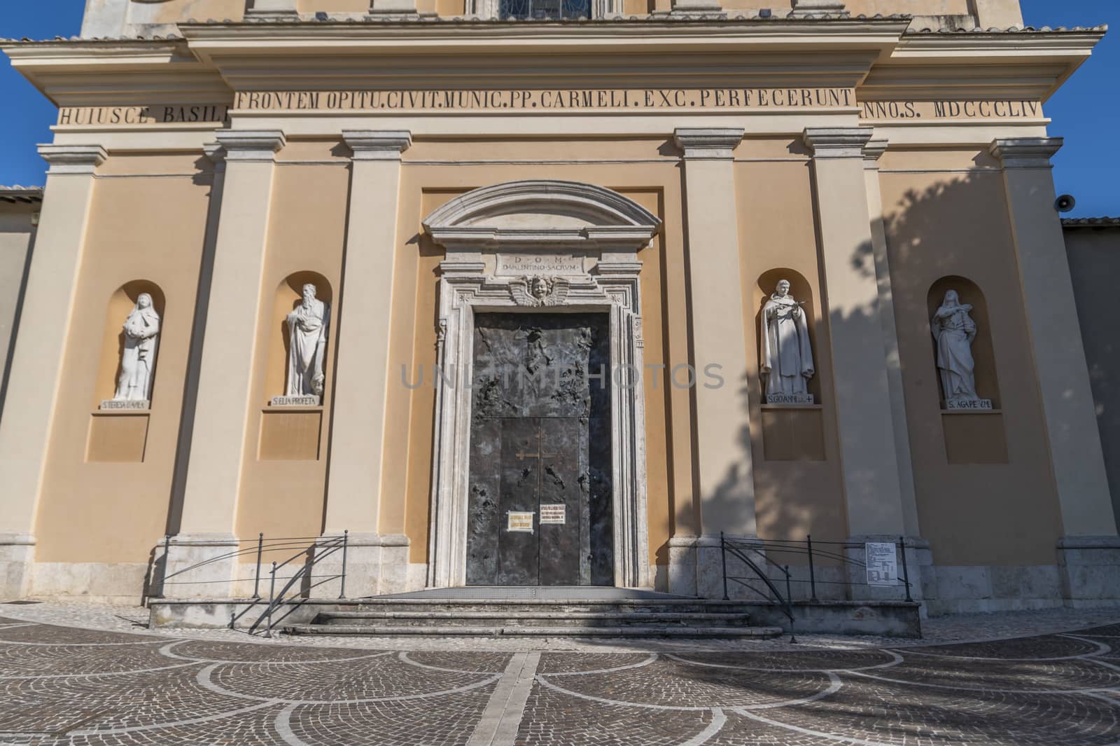 terni,italy october 22 2020:San Valentino church and its architectural details