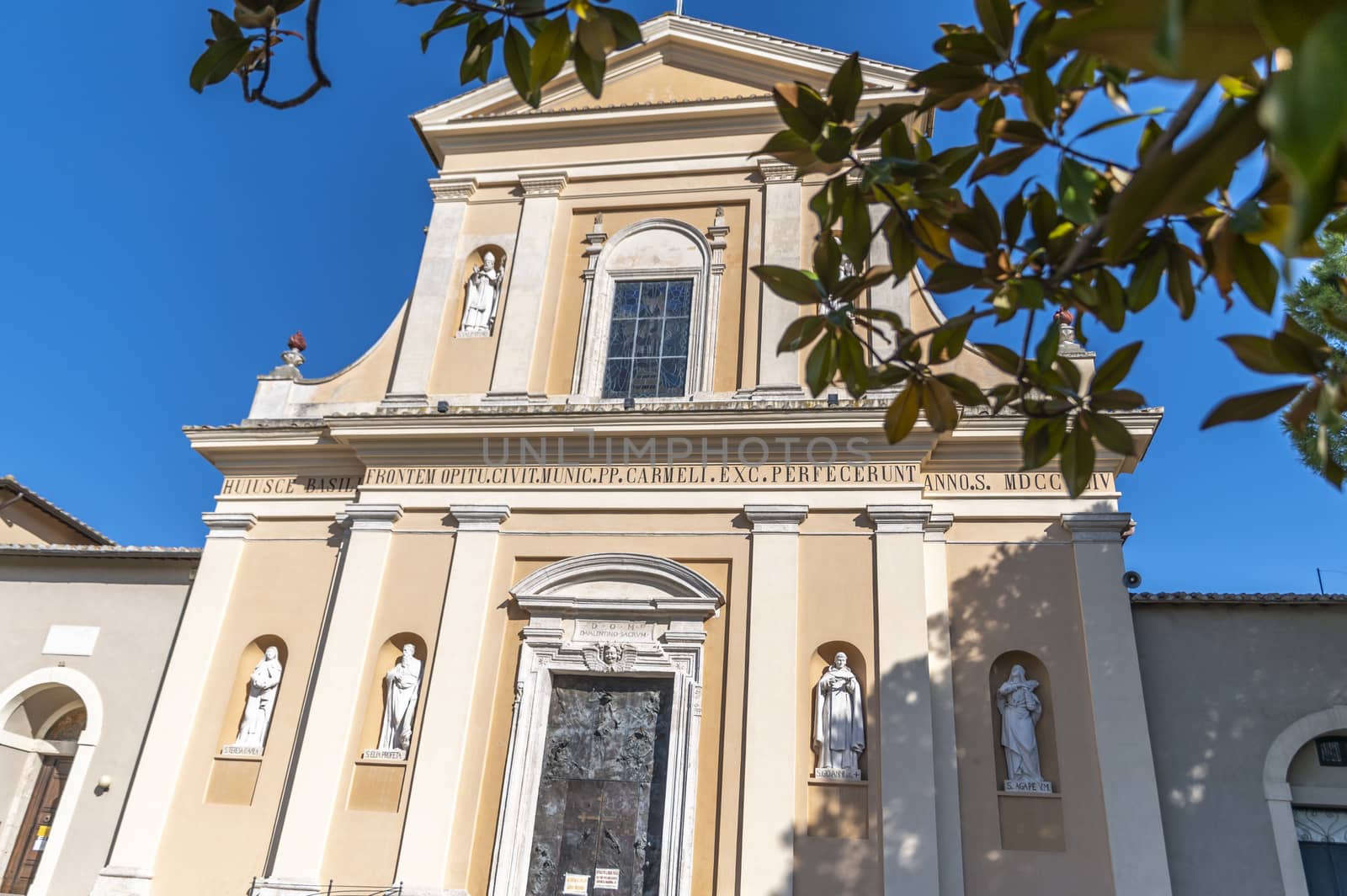 terni,italy october 22 2020:San Valentino church and its architectural details