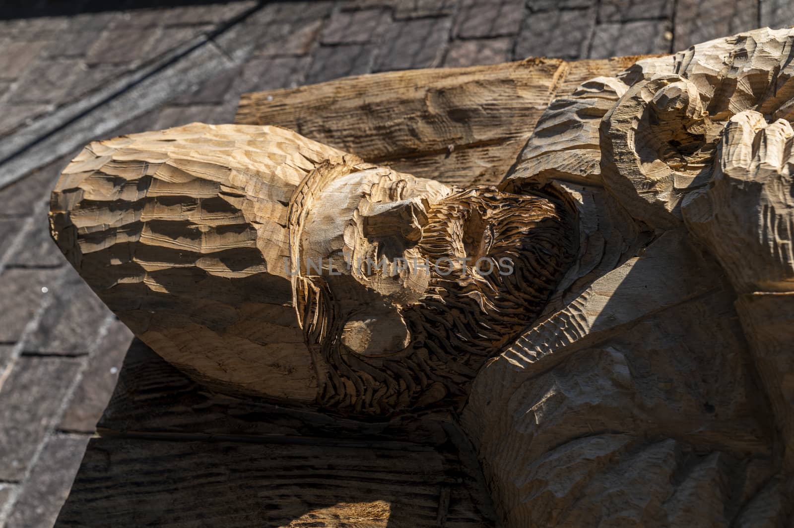 terni,italy october 22 2020:carved wooden statue of Saint Valentine, patron saint of terni