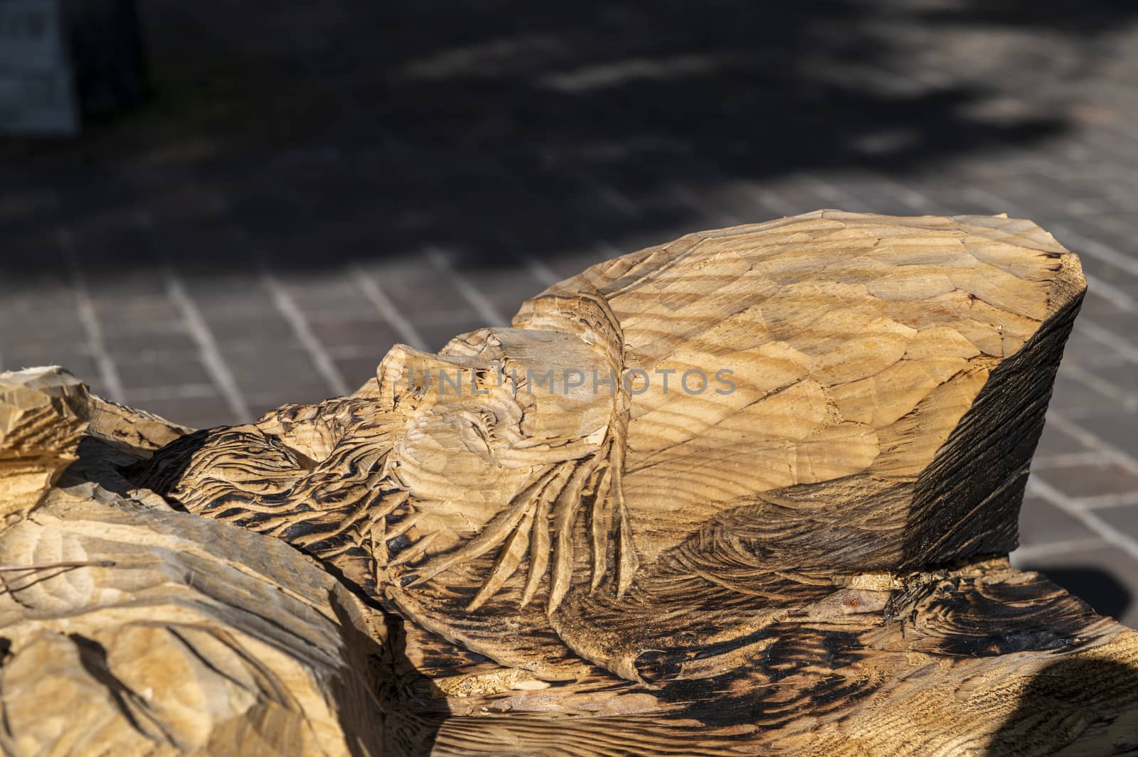 terni,italy october 22 2020:carved wooden statue of Saint Valentine, patron saint of terni