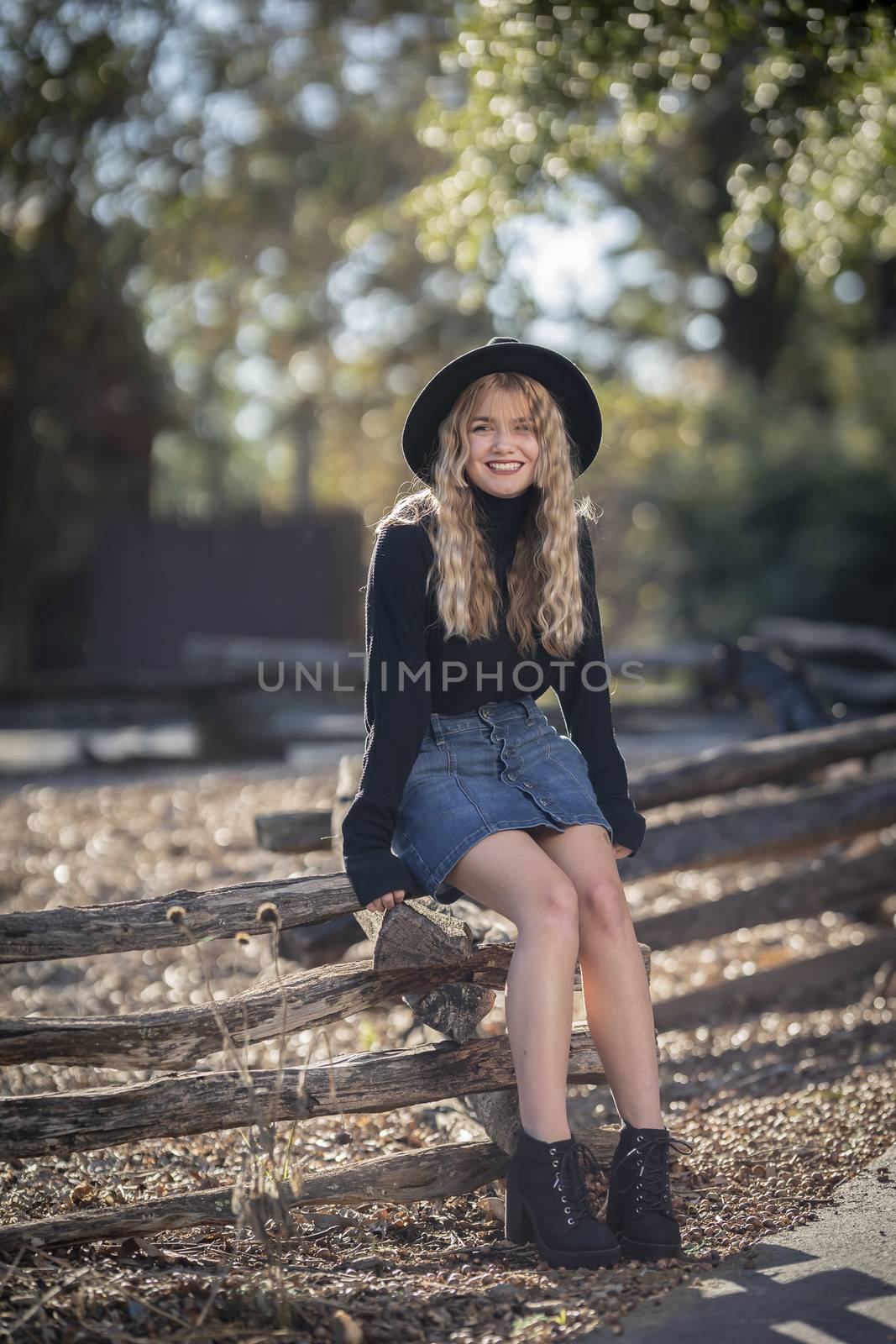 A gorgeous young blonde model enjoys a day outdoors while maintaining a safe distance from others during the Covid-19 pandemic