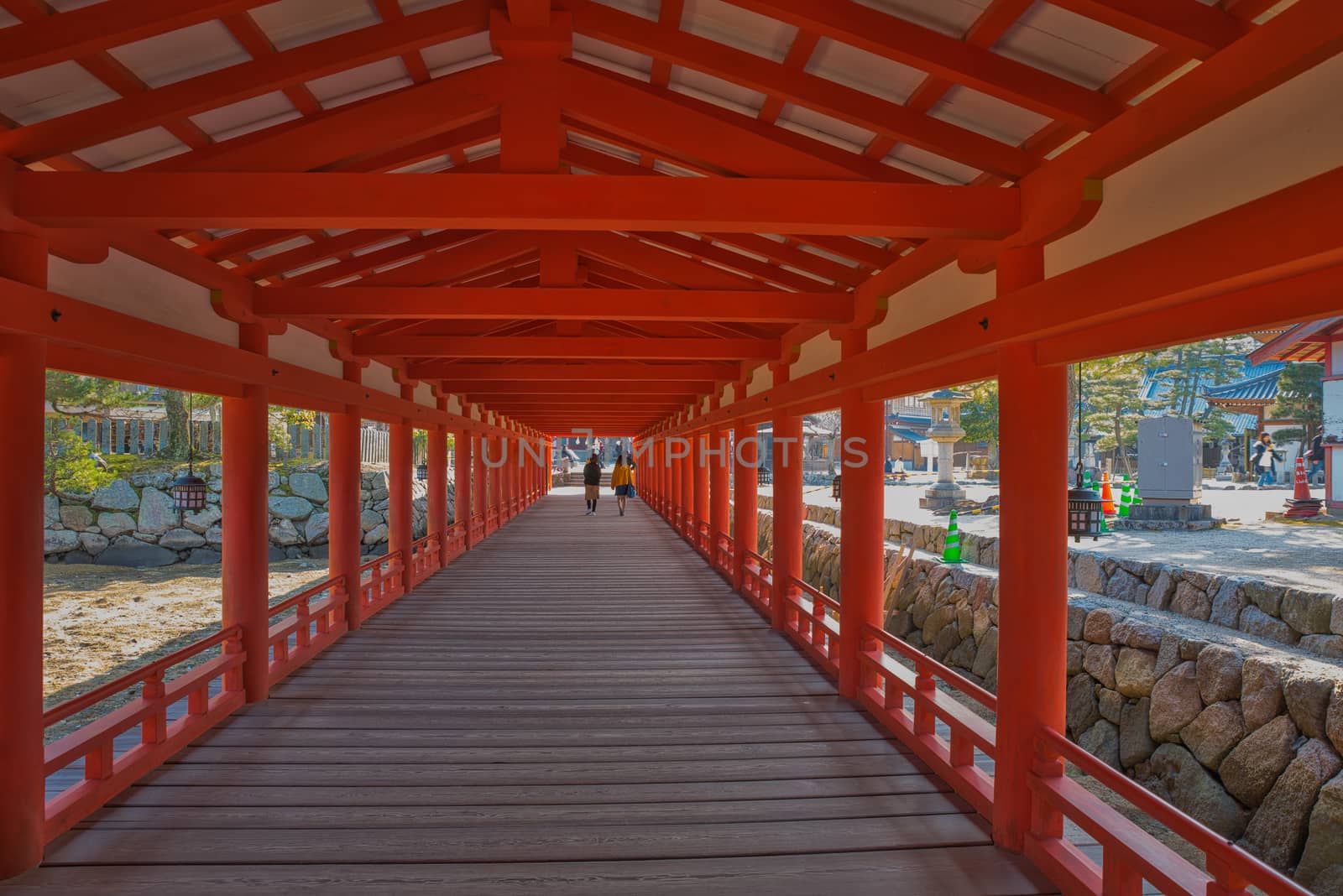 Walking on the castle is The red castle of Nara, hiroshima, Japan which is most popular detestation.