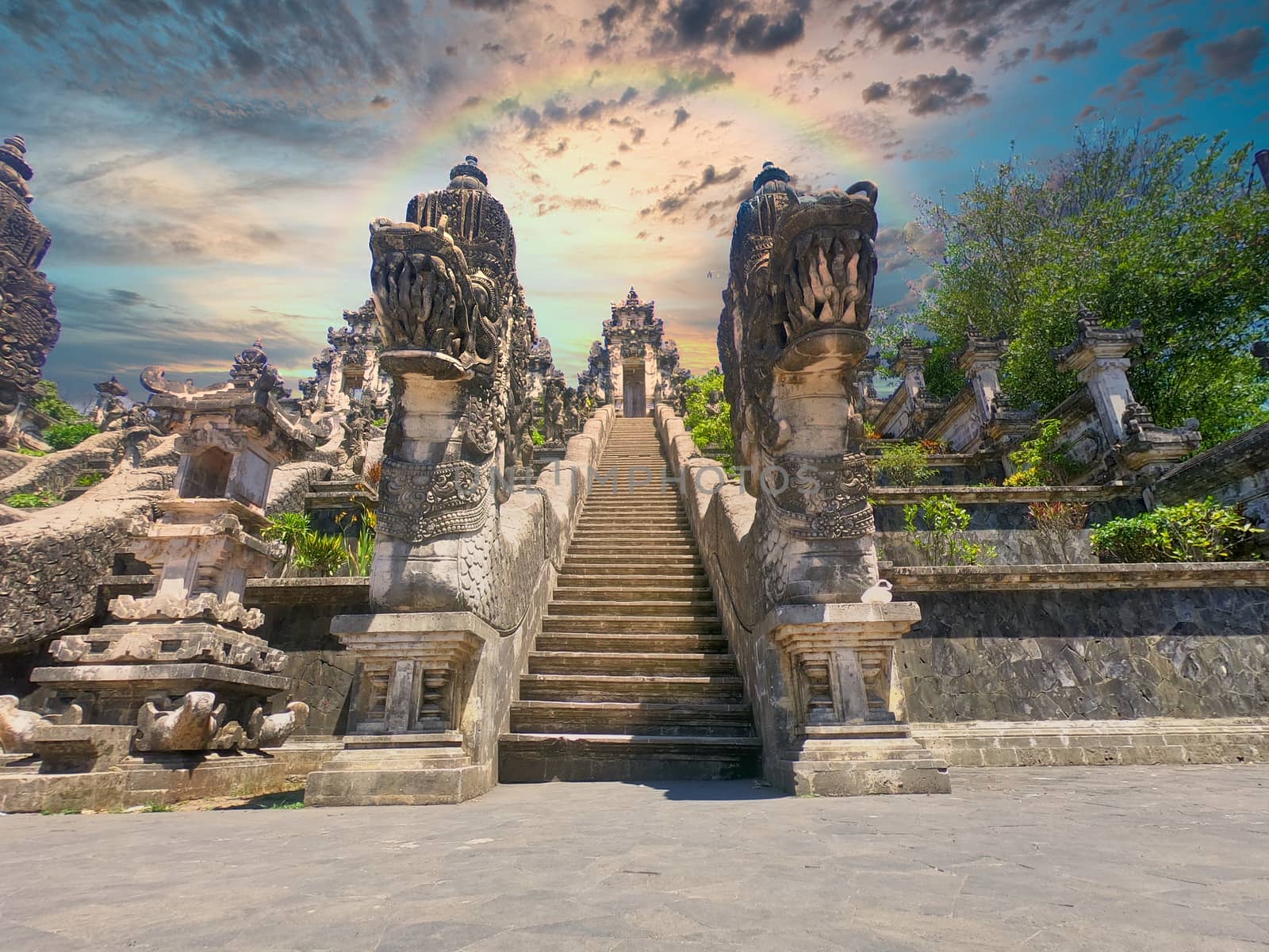 Rainbow at Gate of Haven is one of the popular destination in Bali indonesia.