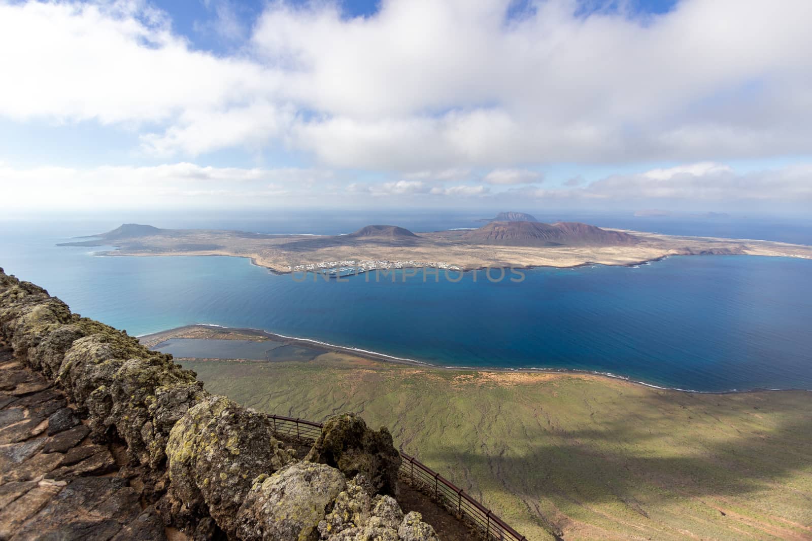 Panoramic view from viewpoint Mirador del Rio at the north of ca by reinerc