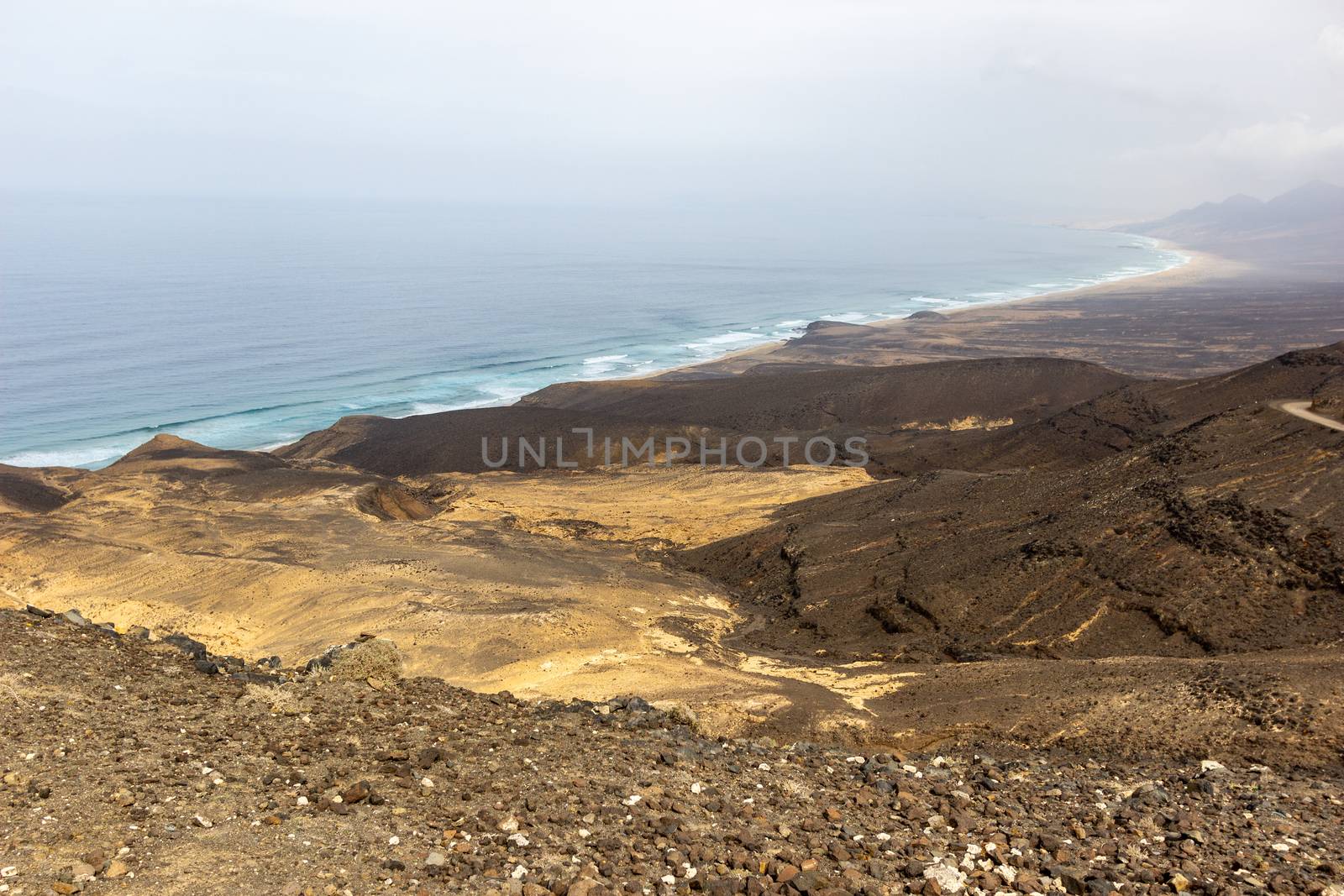 Panoramic view at the coastline in the natural park of Jandia (P by reinerc
