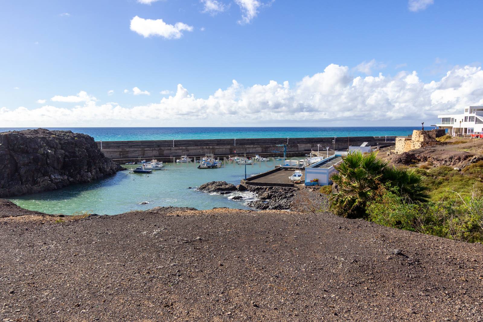 View at the coastline of El Cotillo on canary island Fuerteventu by reinerc