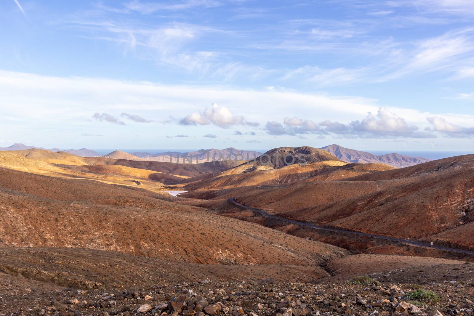 Panoramic view at landscape between Pajara and La Pared   on can by reinerc