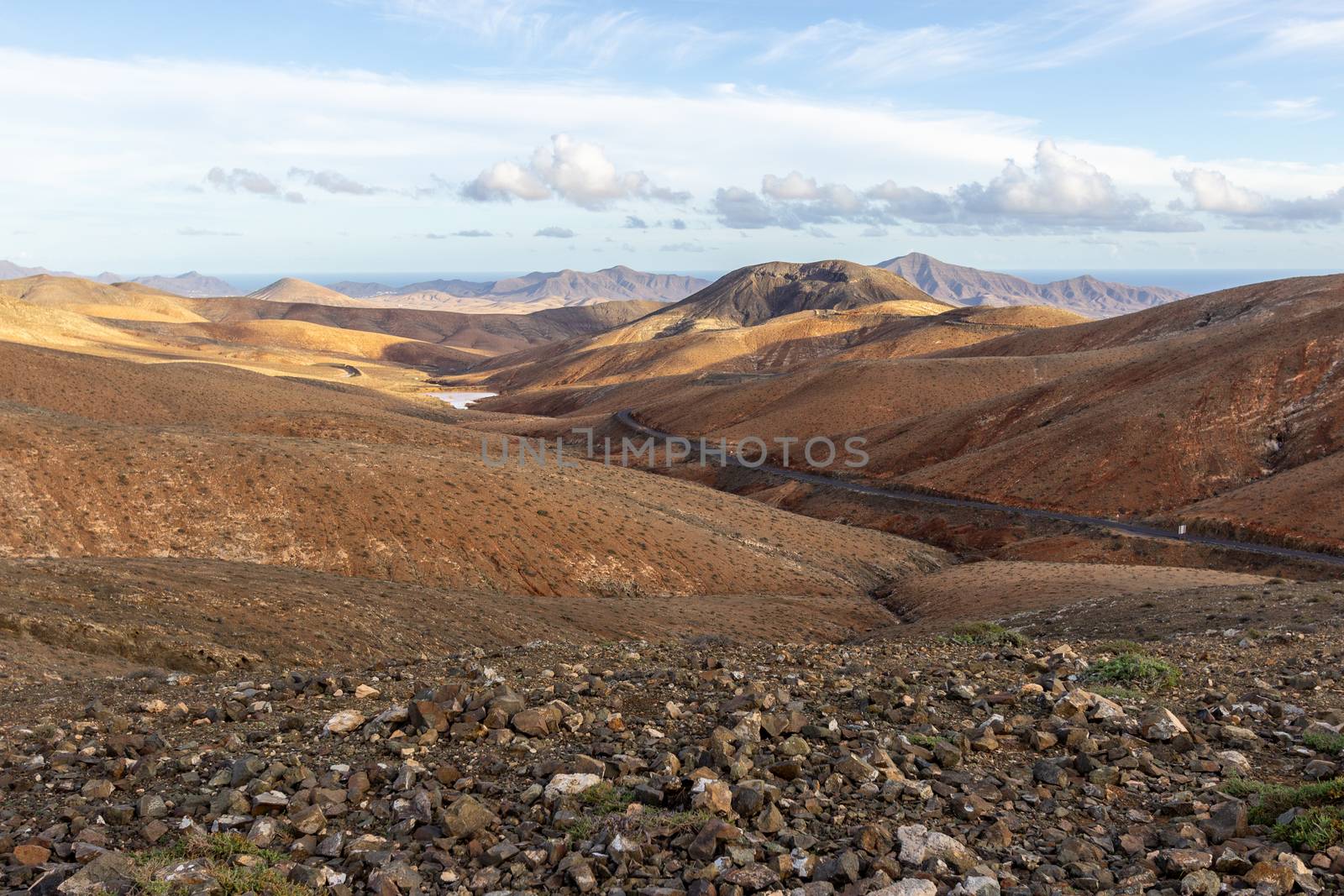 Panoramic view at landscape between Pajara and La Pared   on can by reinerc